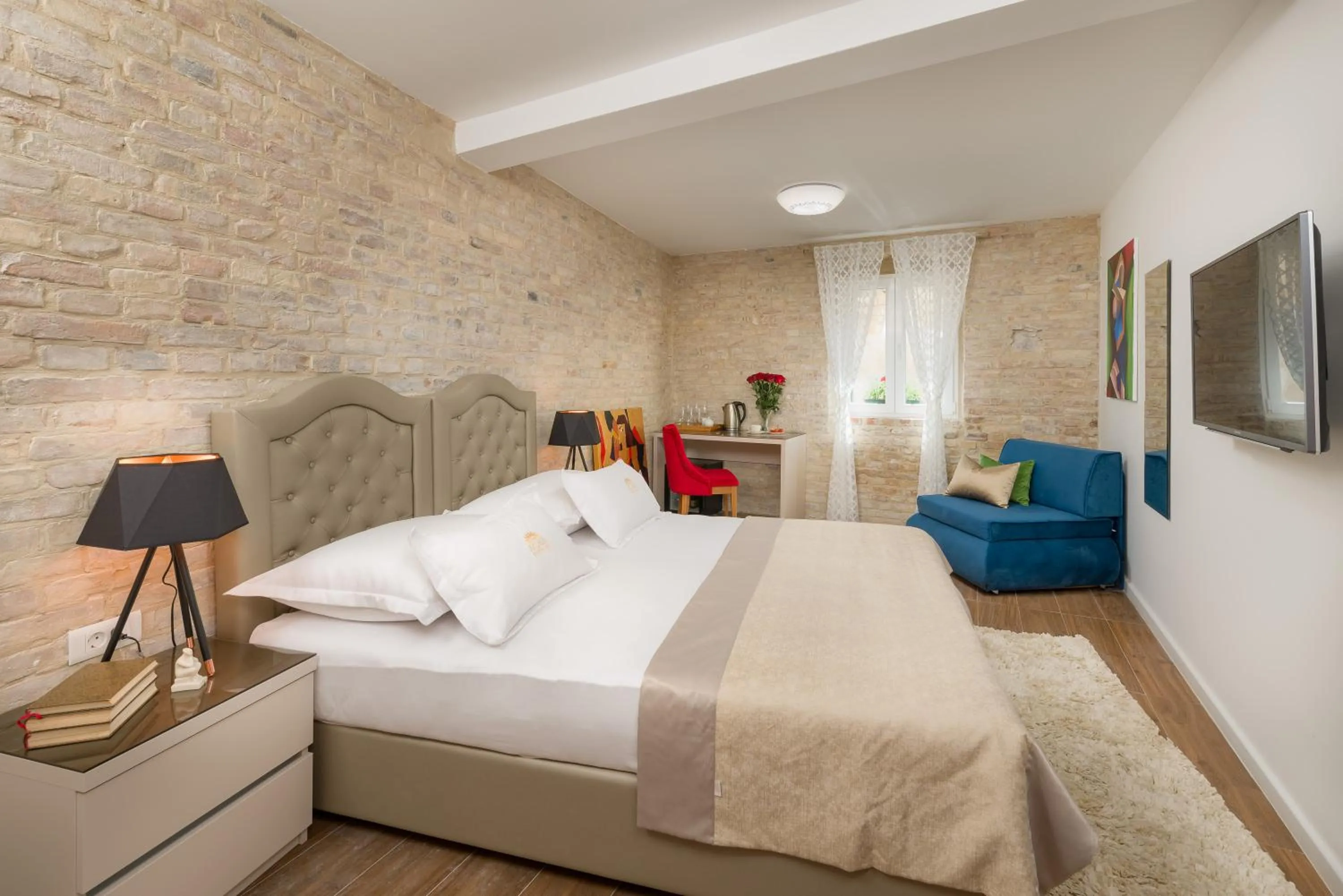 Bed in Agava Lux Rooms&Pool