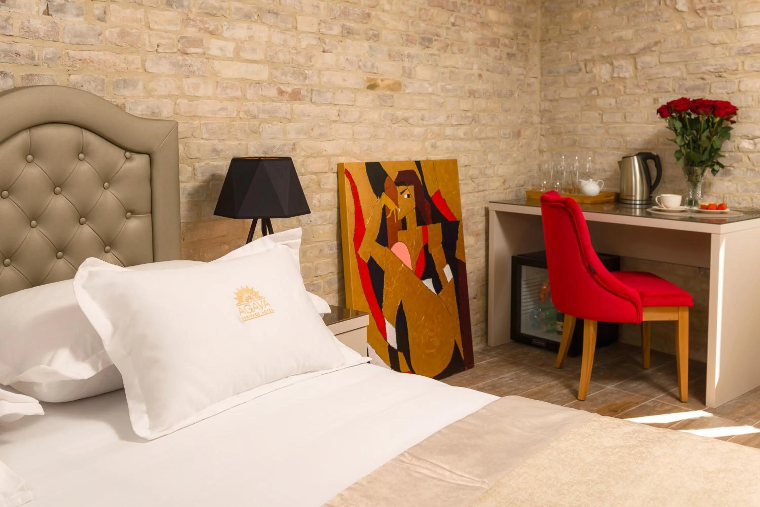 Bed in Agava Lux Rooms&Pool