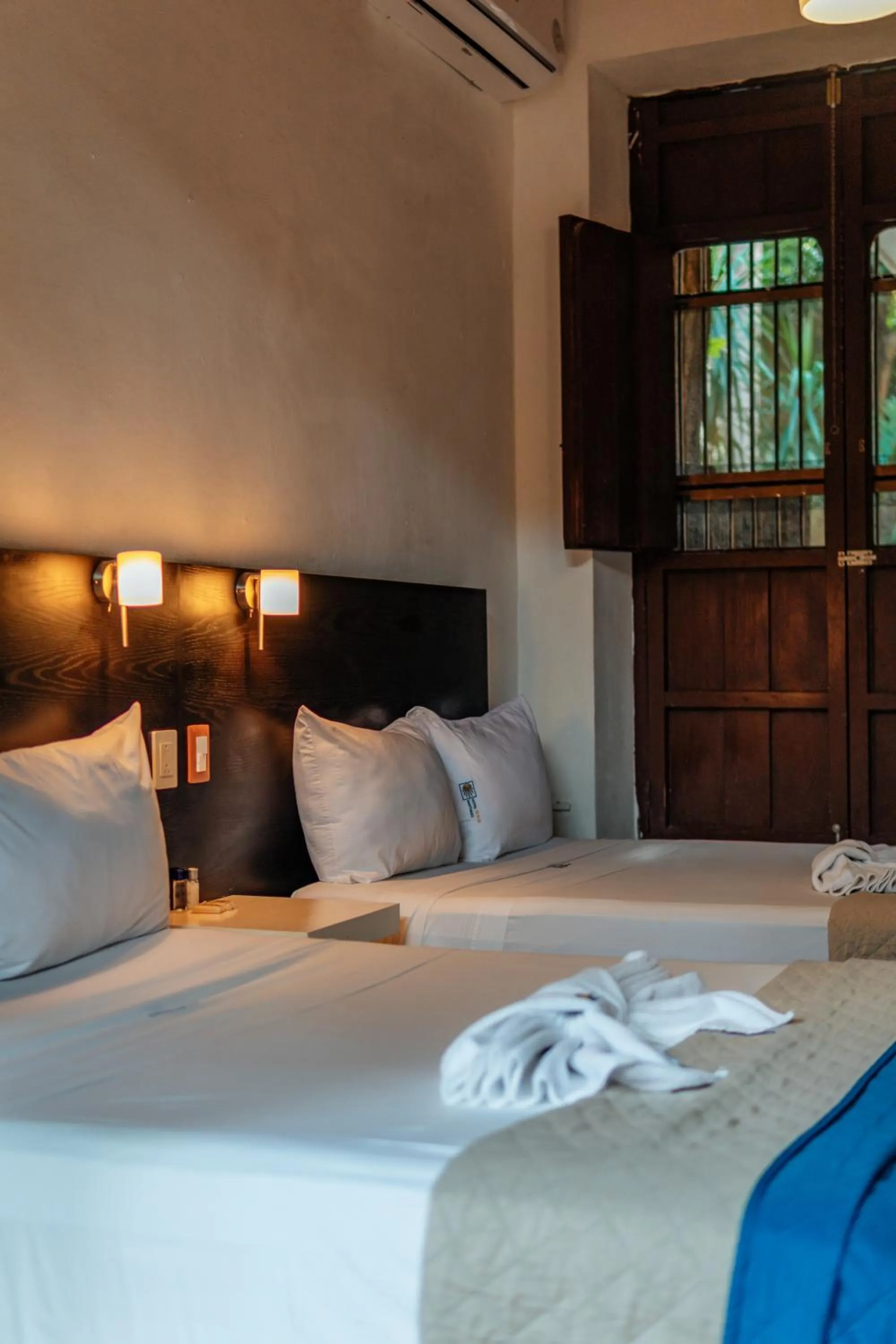 Bed in Hotel Santiago