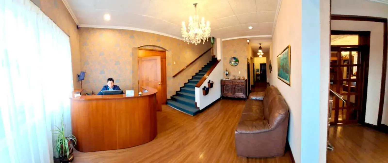 Lobby or reception in Hotel La Casona Lobby or reception in Hotel La Casona