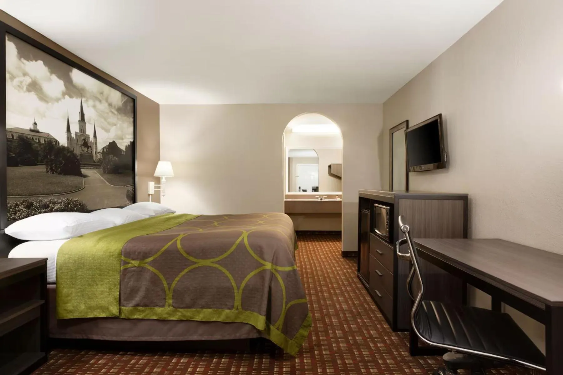 Bed in Super 8 by Wyndham Lake Charles Northeast