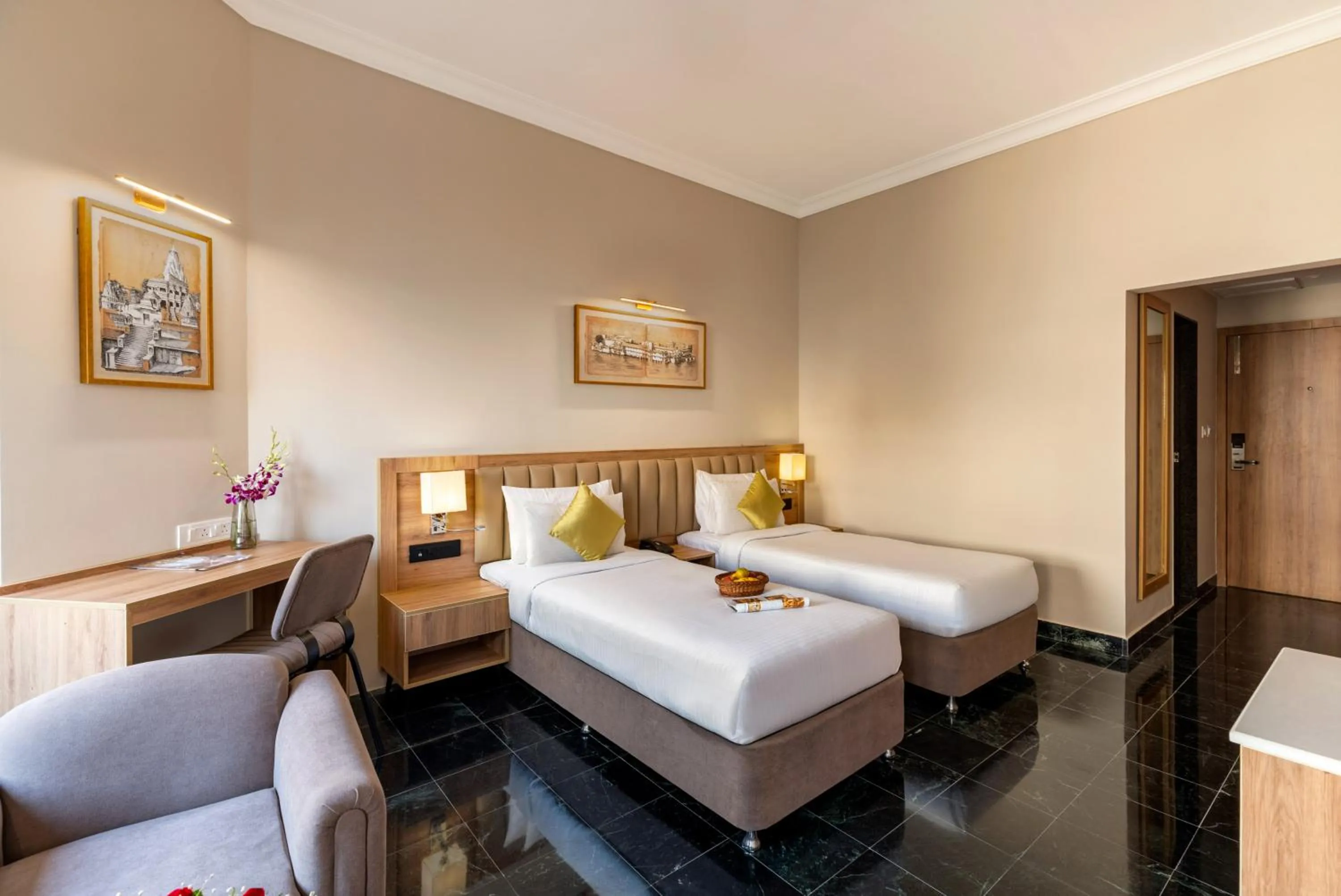 Bed in Hotel Vishnupriya