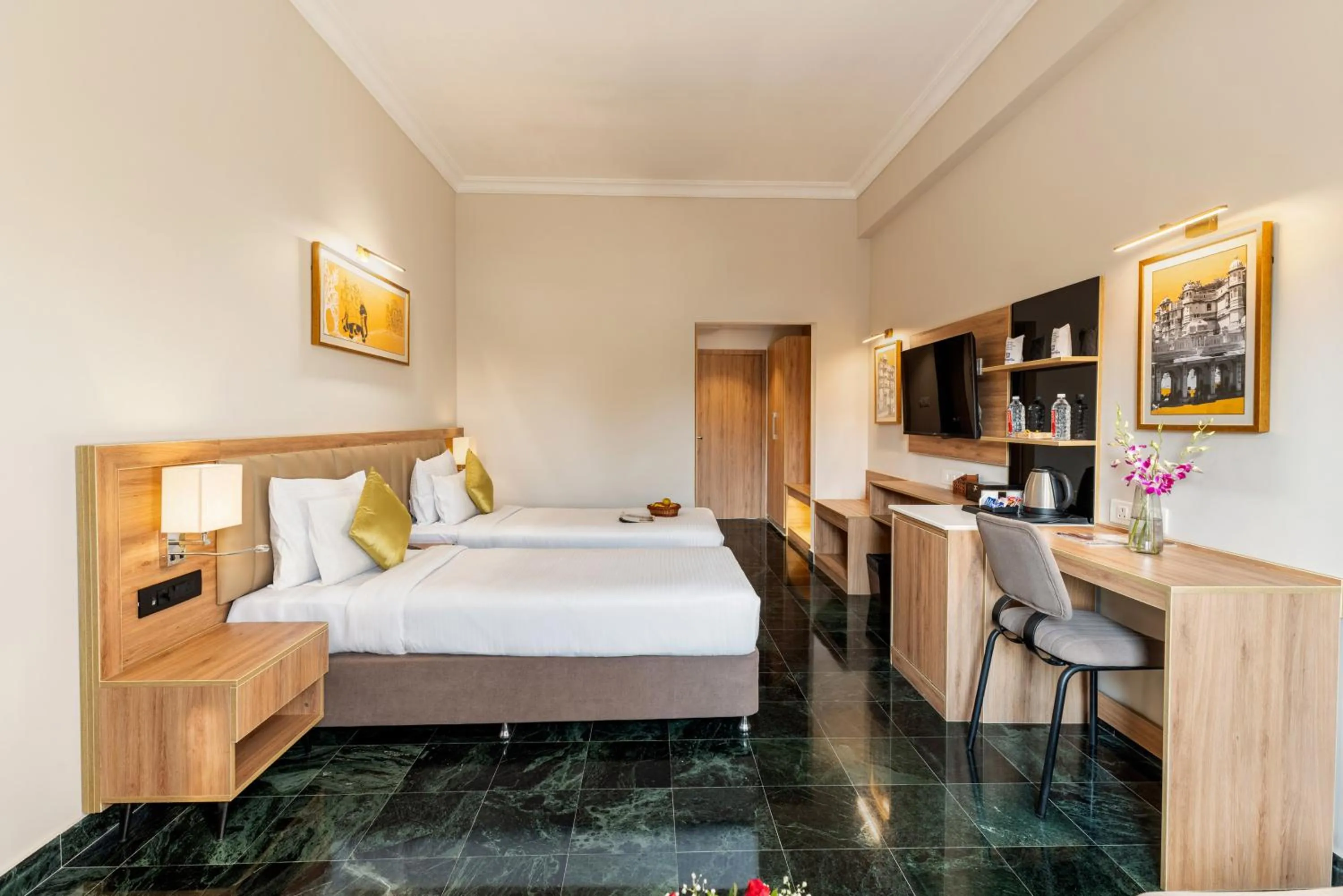 Bed in Hotel Vishnupriya