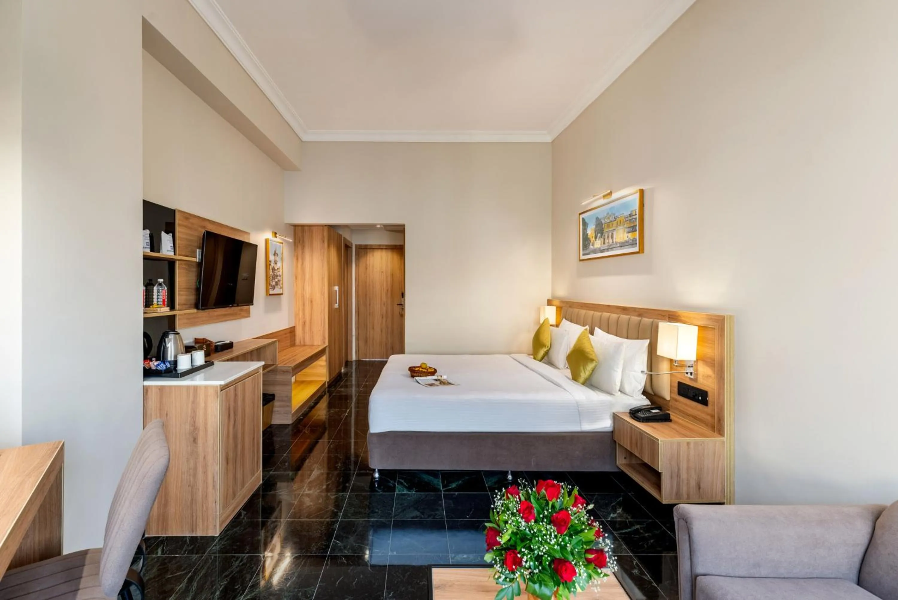 Bed in Hotel Vishnupriya