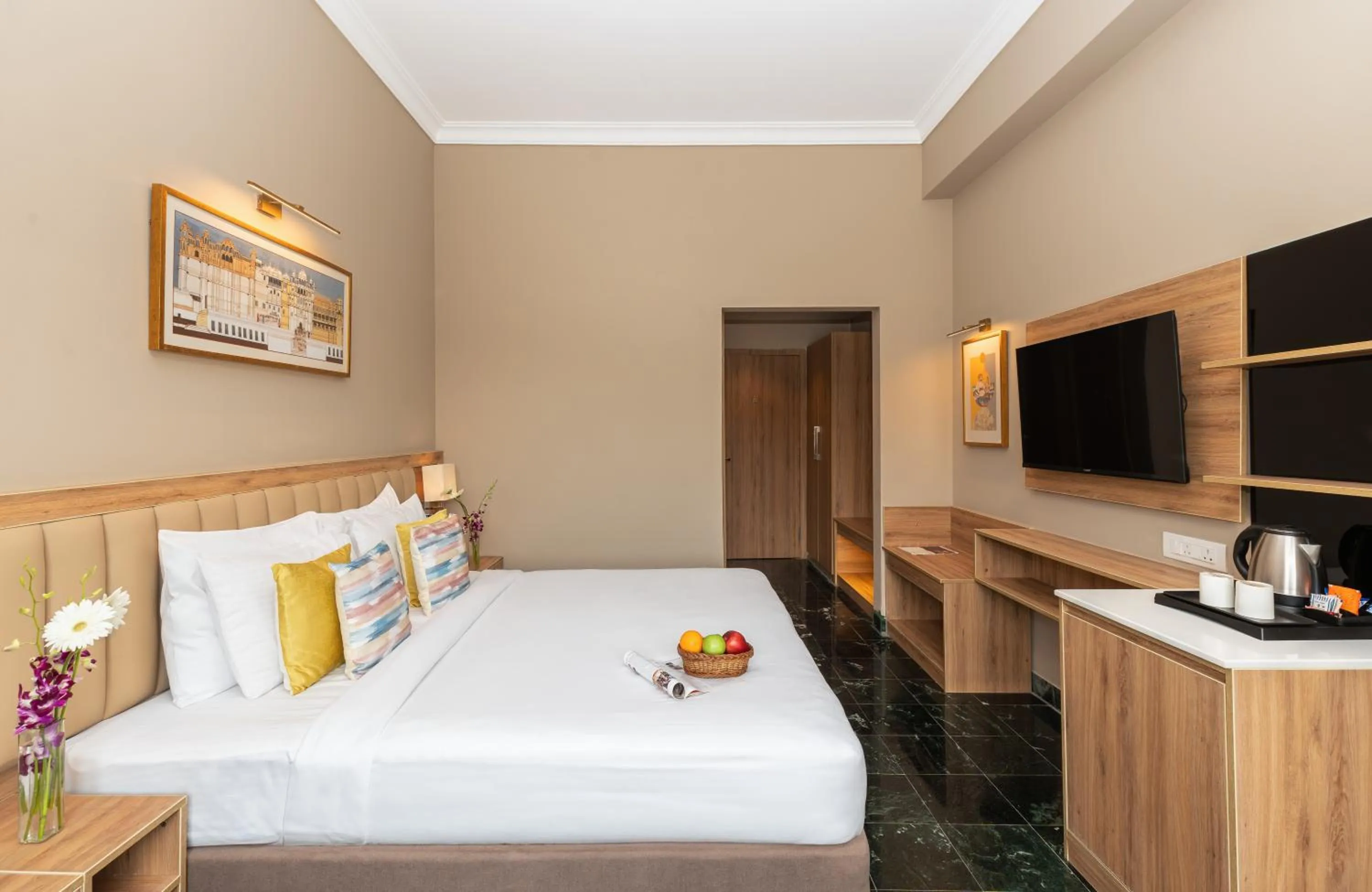 Bed in Hotel Vishnupriya