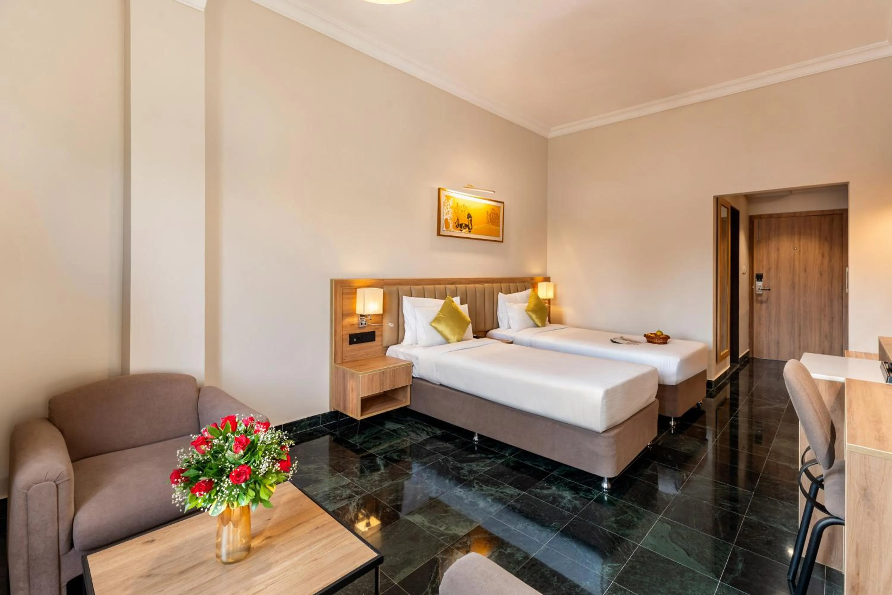 Bed in Hotel Vishnupriya