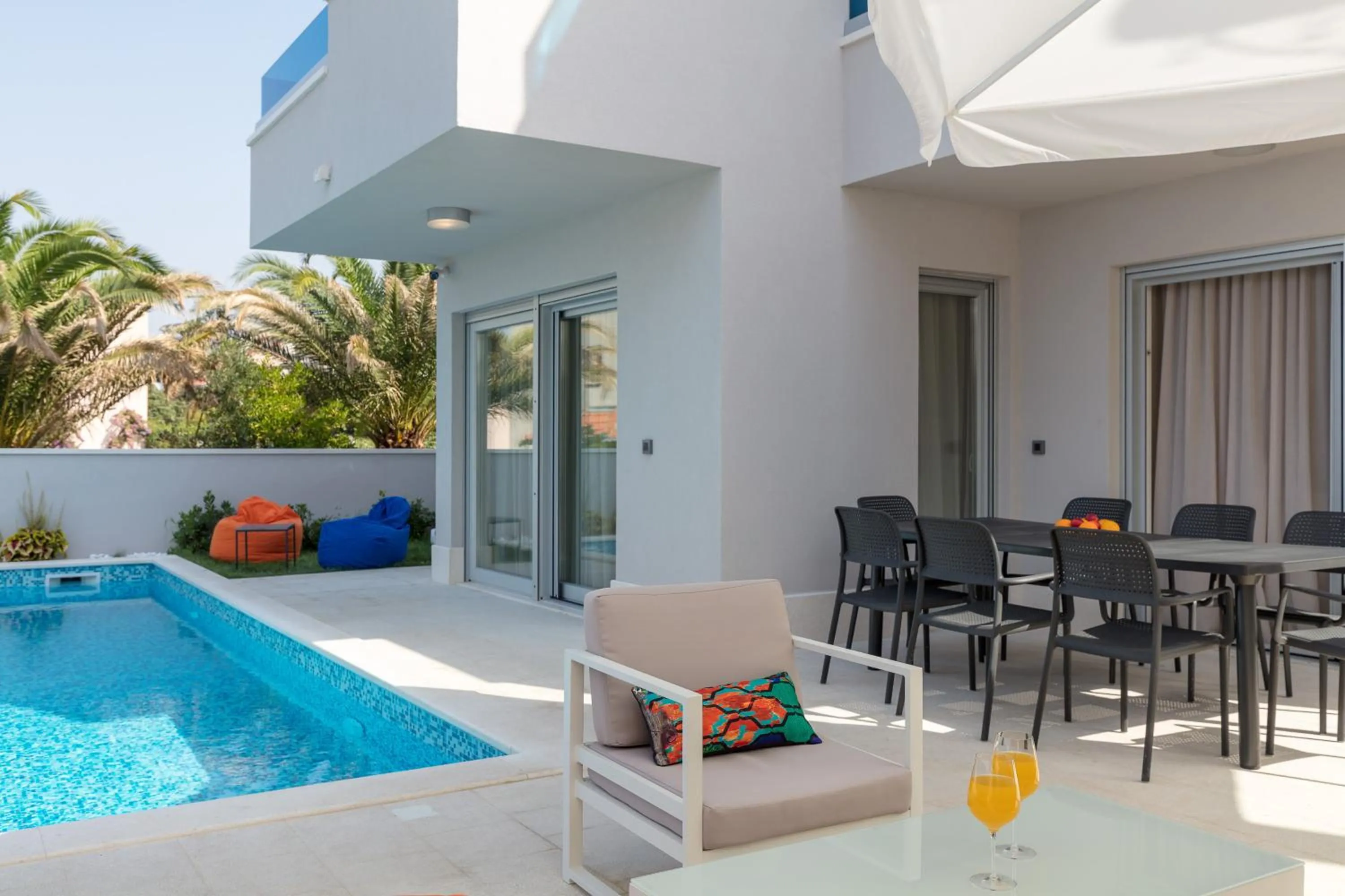 Pool view in Luxury Villa Karla