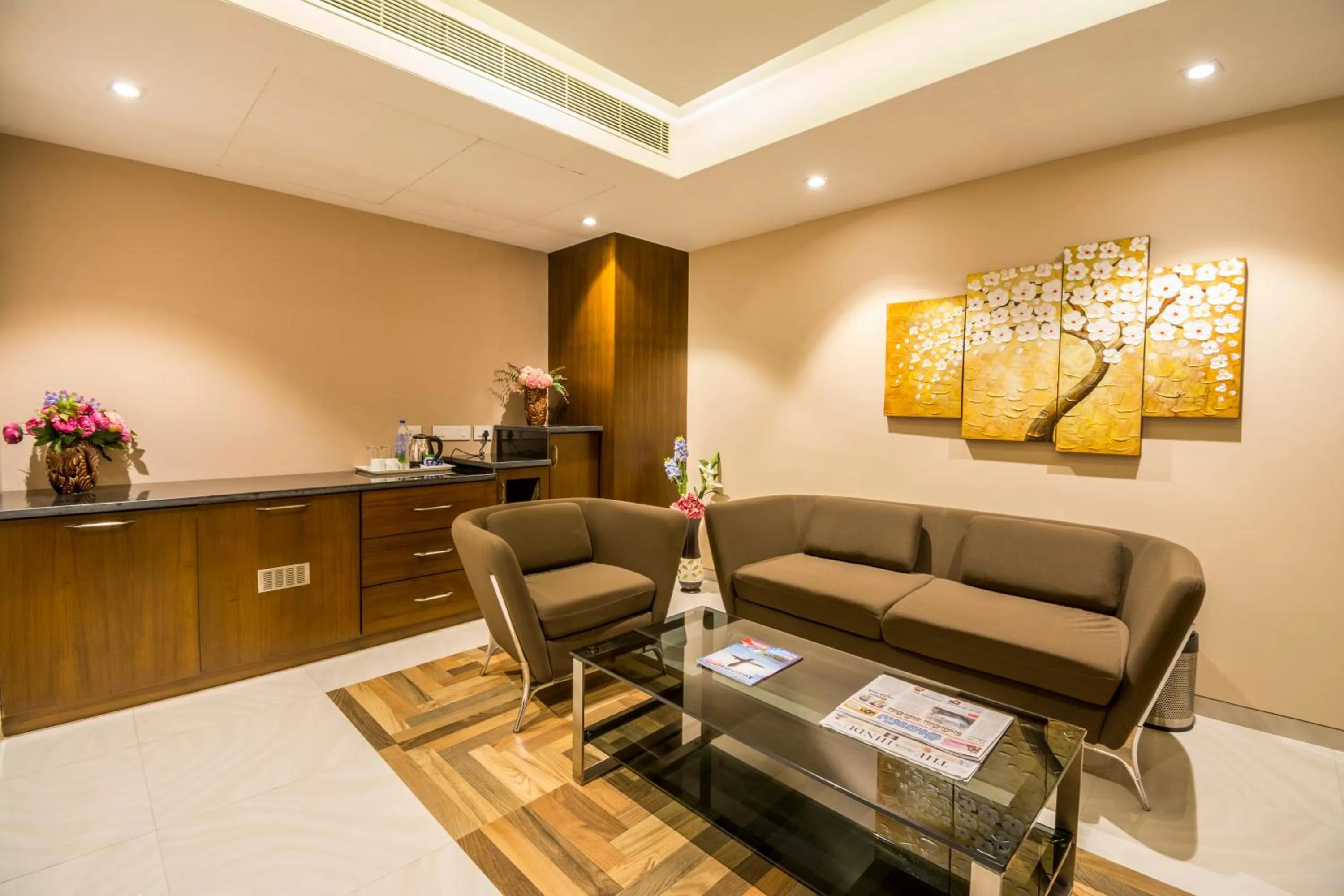 Seating area in The Capital Hotel