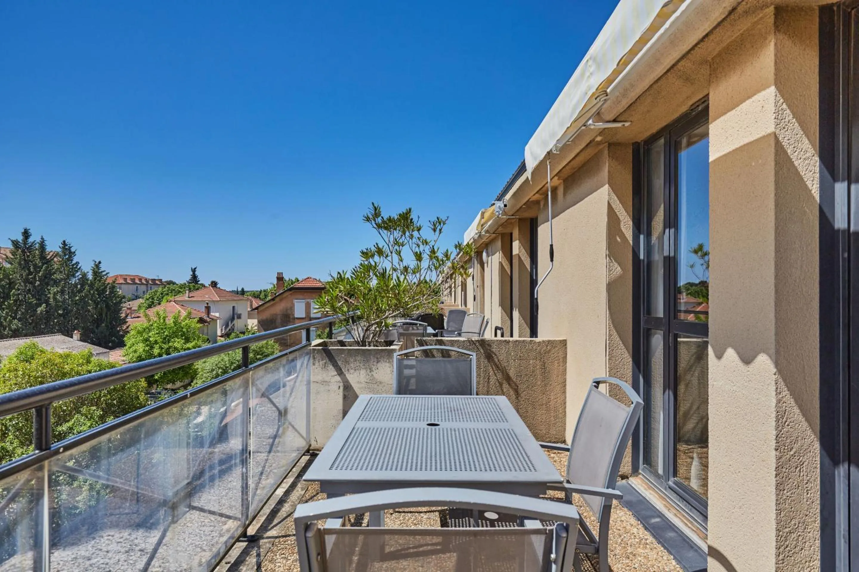 Balcony/Terrace in Appart Hotel Odalys City Aix en Provence Les Floridianes