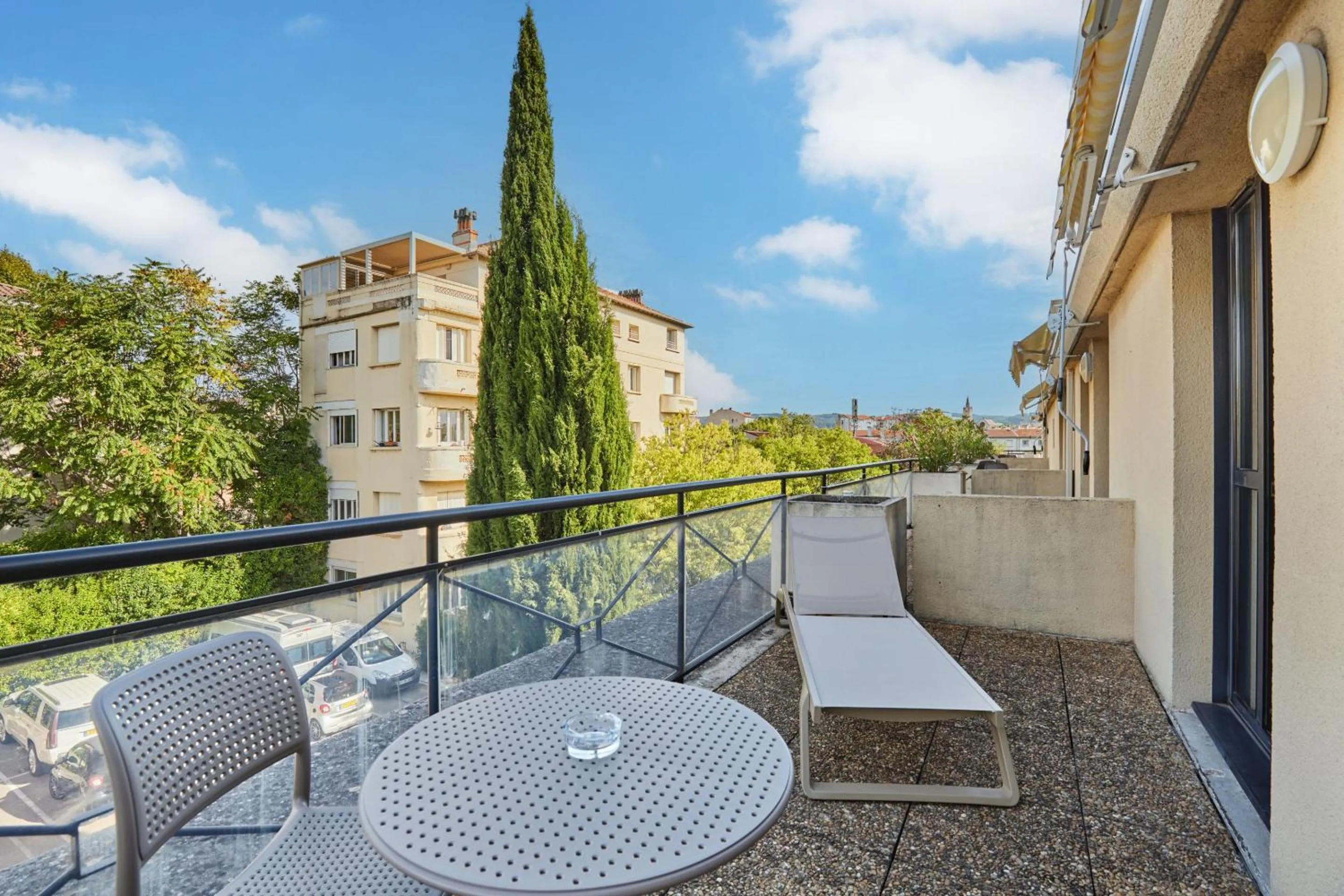 Balcony/Terrace in Appart Hotel Odalys City Aix en Provence Les Floridianes