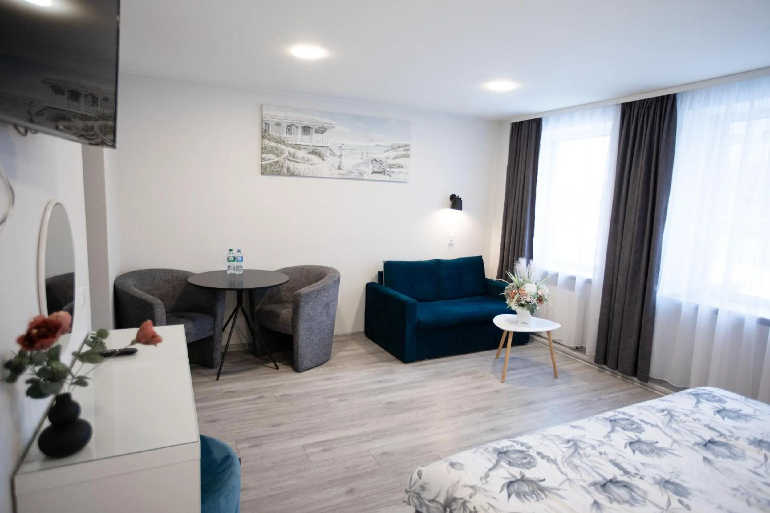 Bed in Dzūkija Hotel