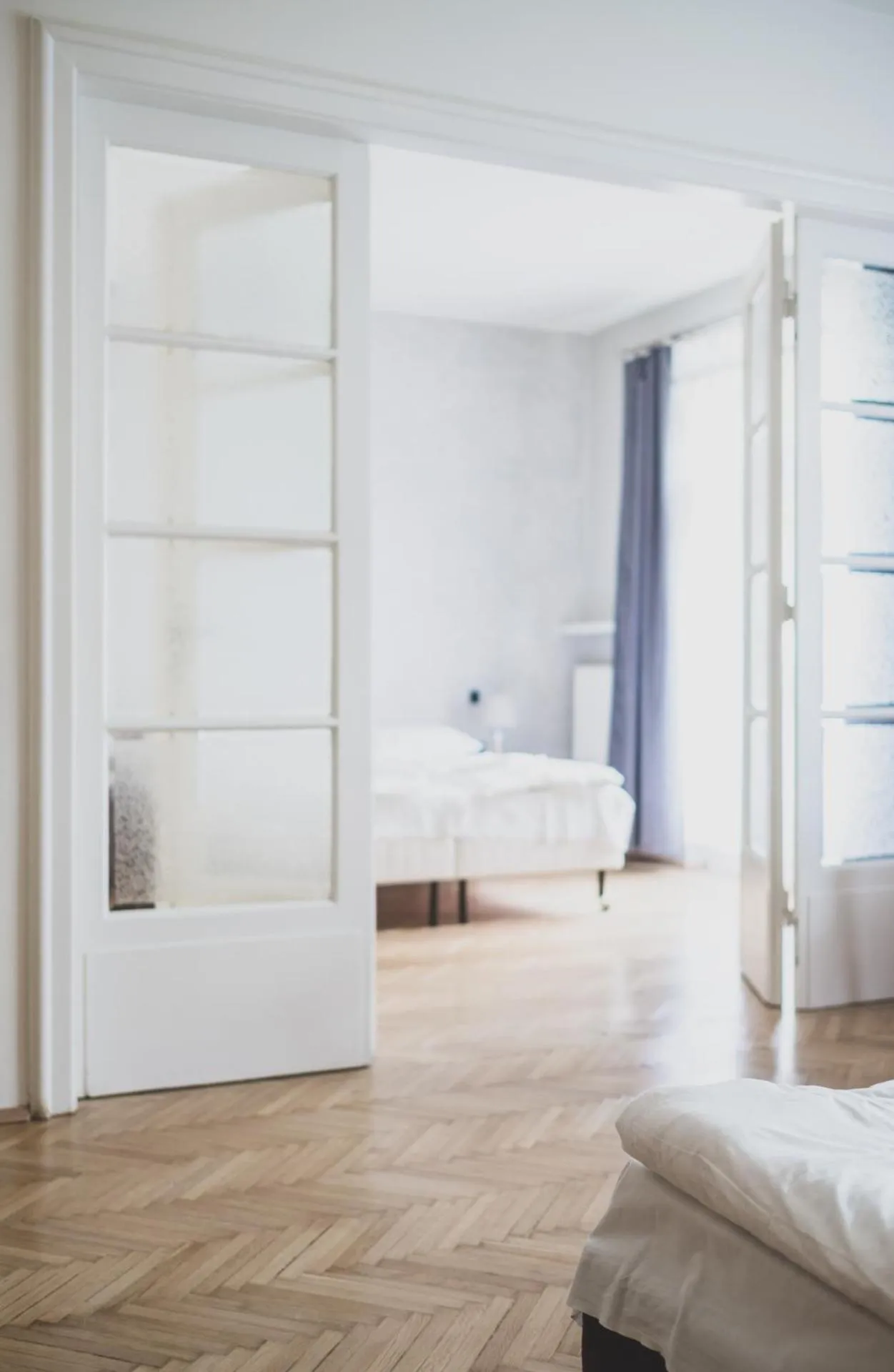 Bed in Cybulskiego Guest Rooms