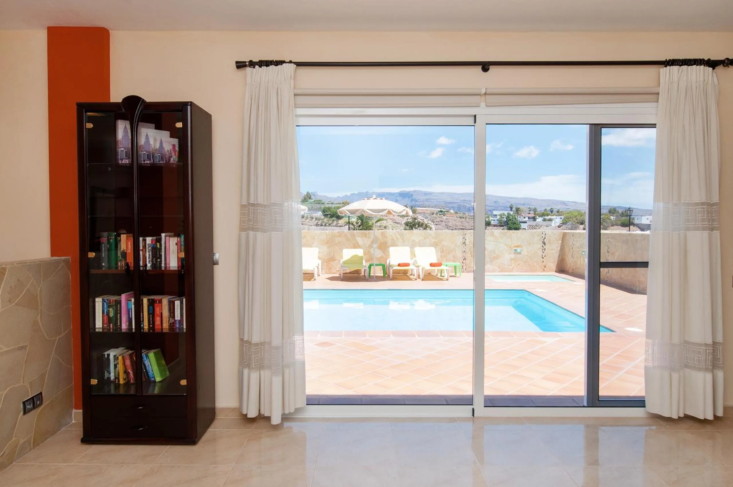 Pool view in Villa Los Azules with pool and jacuzzi