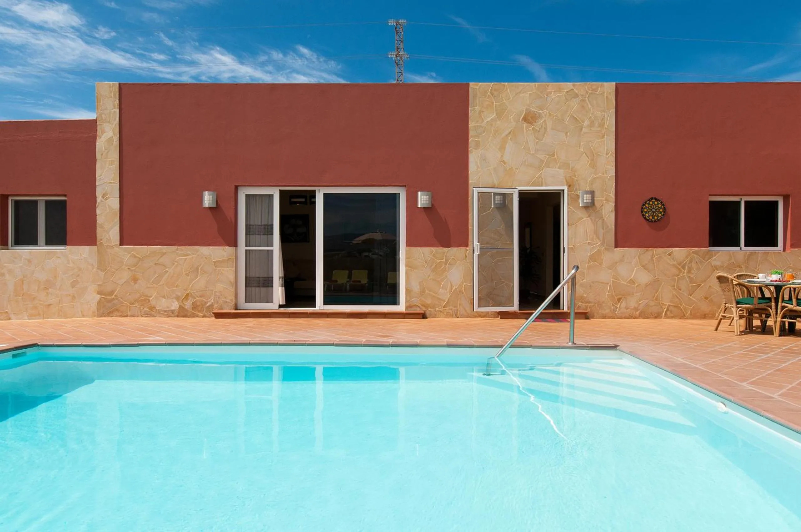 Pool view in Villa Los Azules with pool and jacuzzi