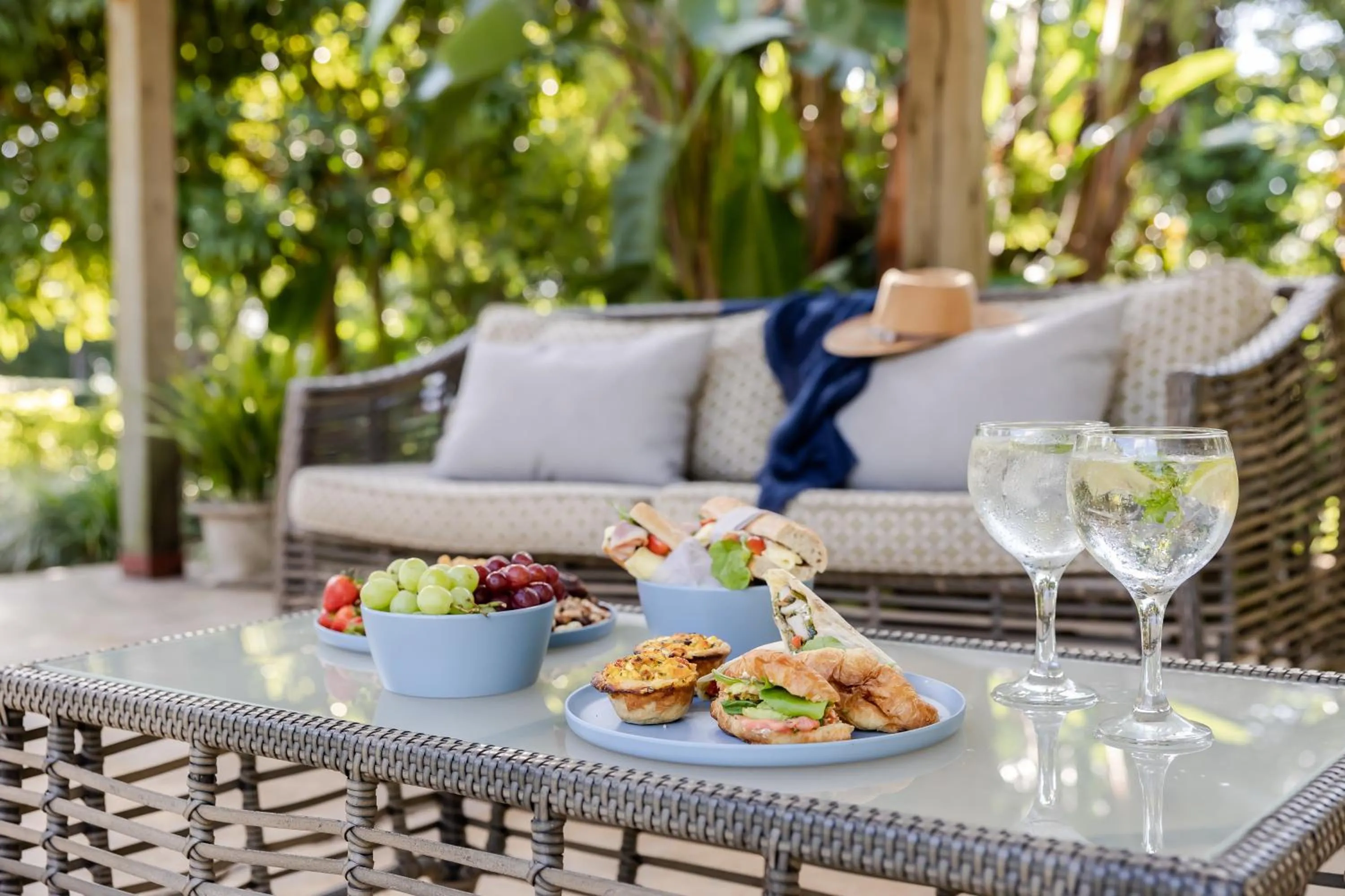 Garden view in Perry's Bridge Hollow Boutique Hotel