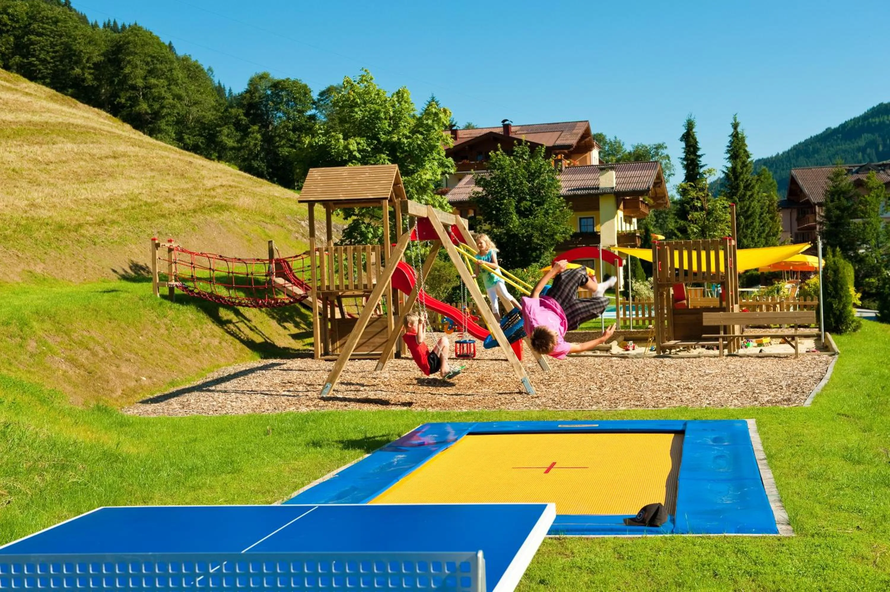 Children play ground in Wellness-Aparthotel Montana