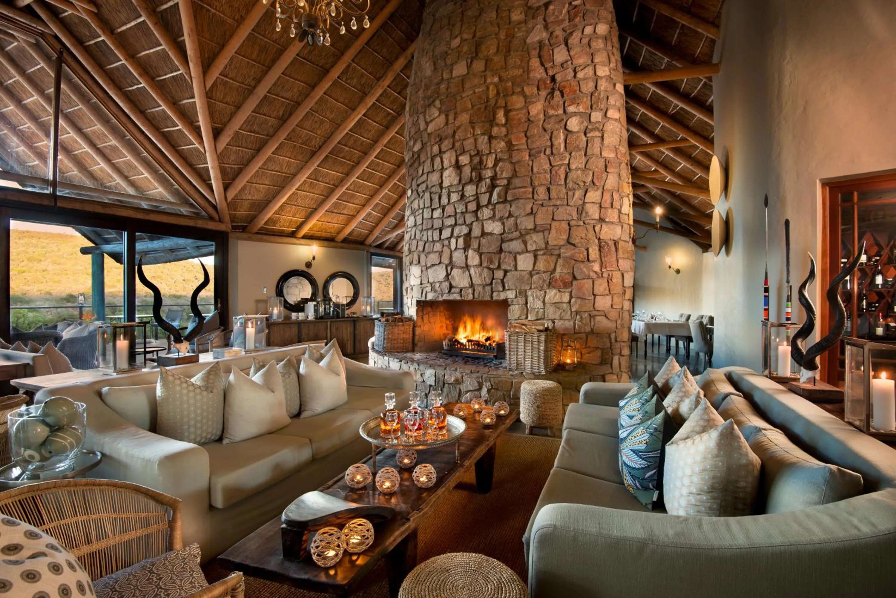 Seating area in Kwandwe Private Game Reserve - Great Fish River Lodge
