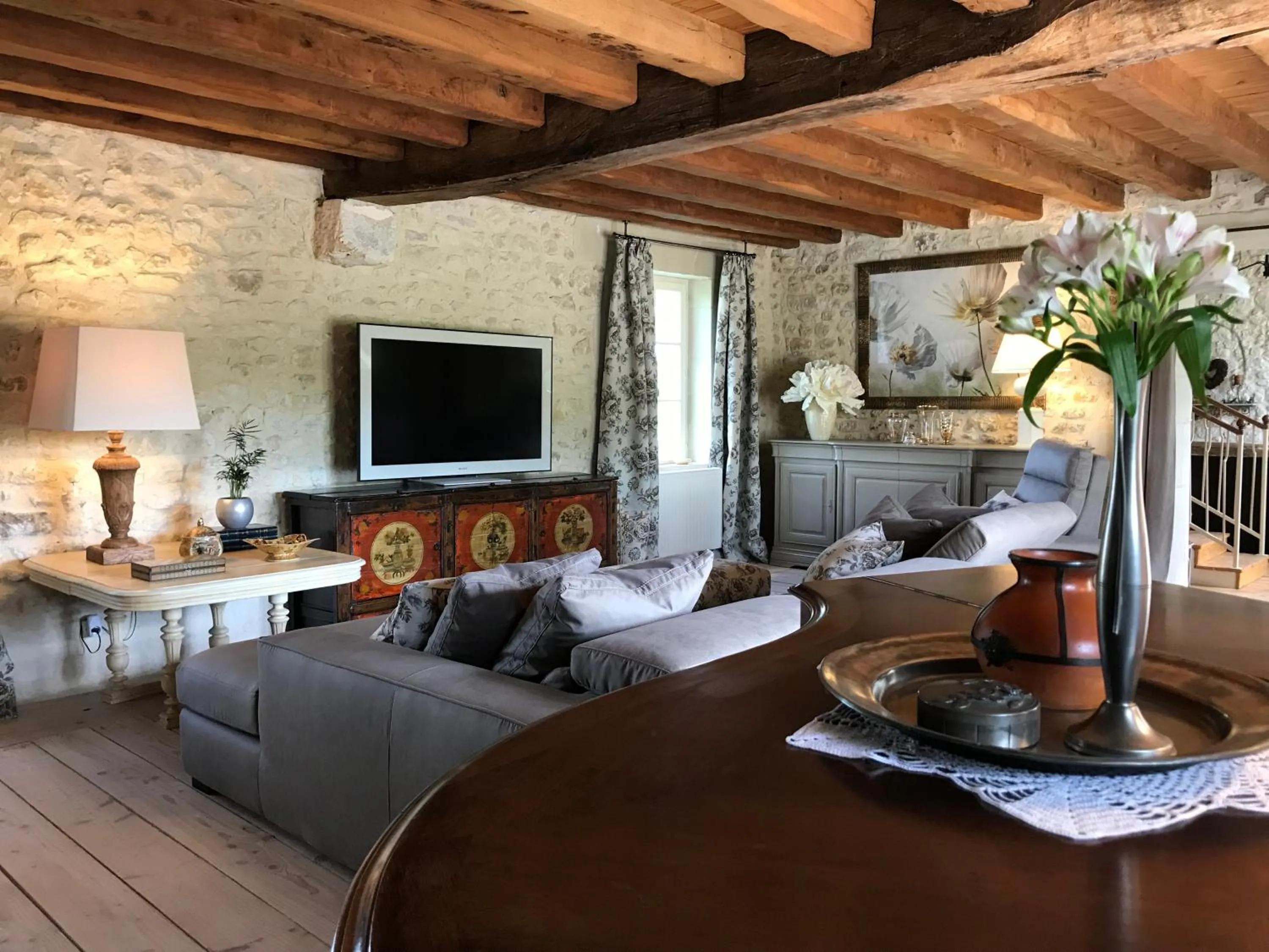 Living room in La Ferme Blanche