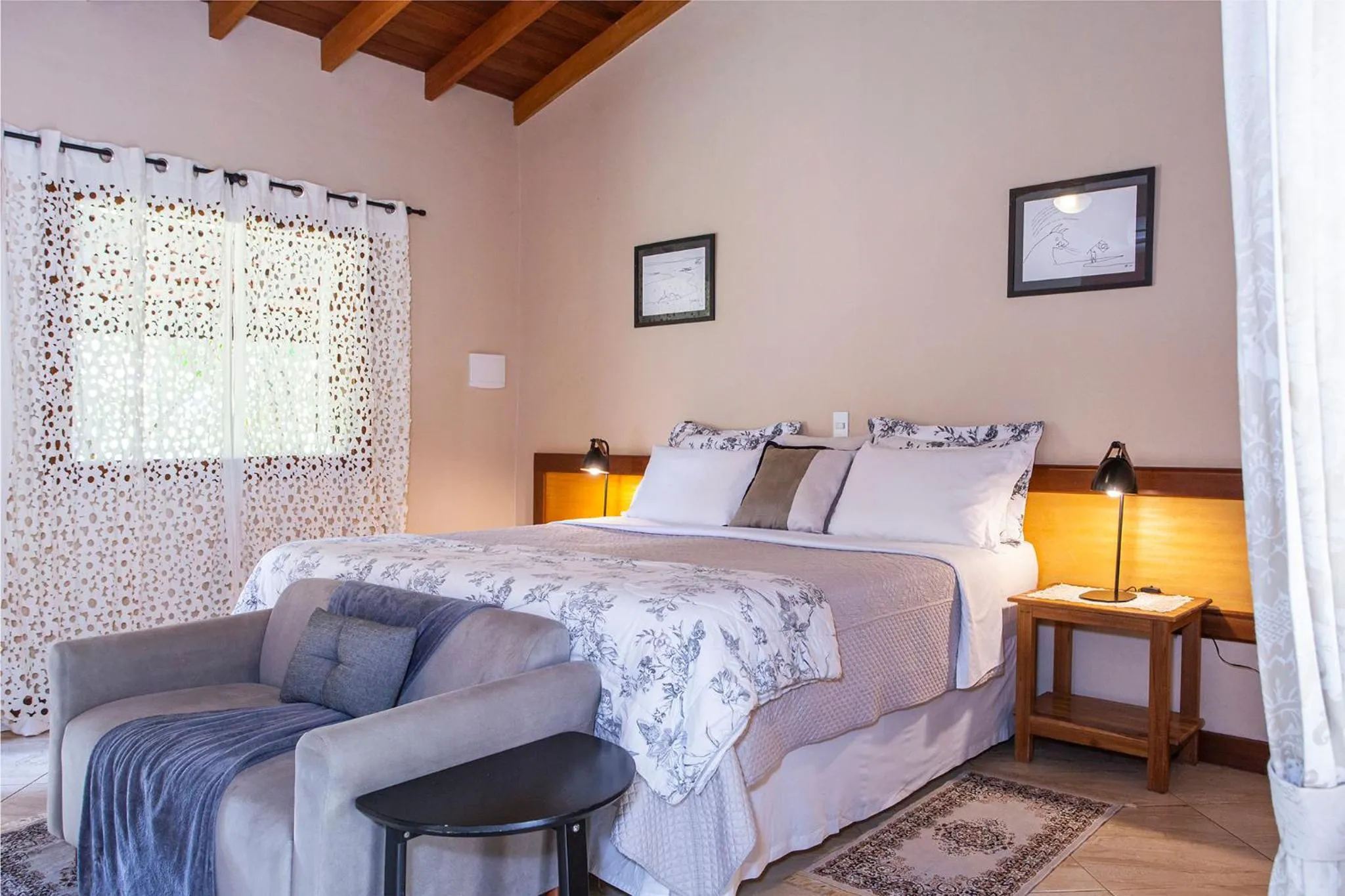 Bed in Pousada Cavaleiro dos Pireneus