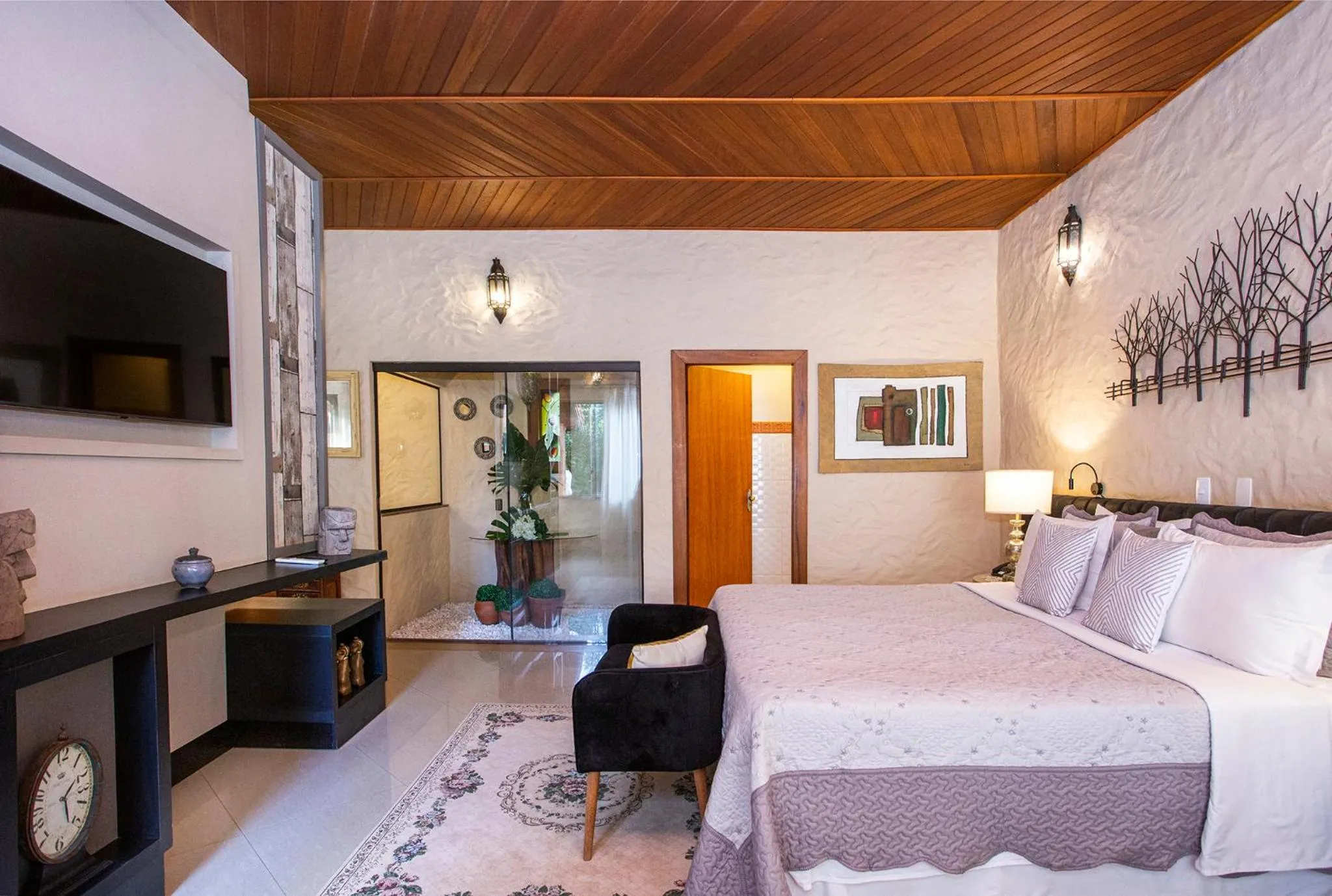 Bed in Pousada Cavaleiro dos Pireneus