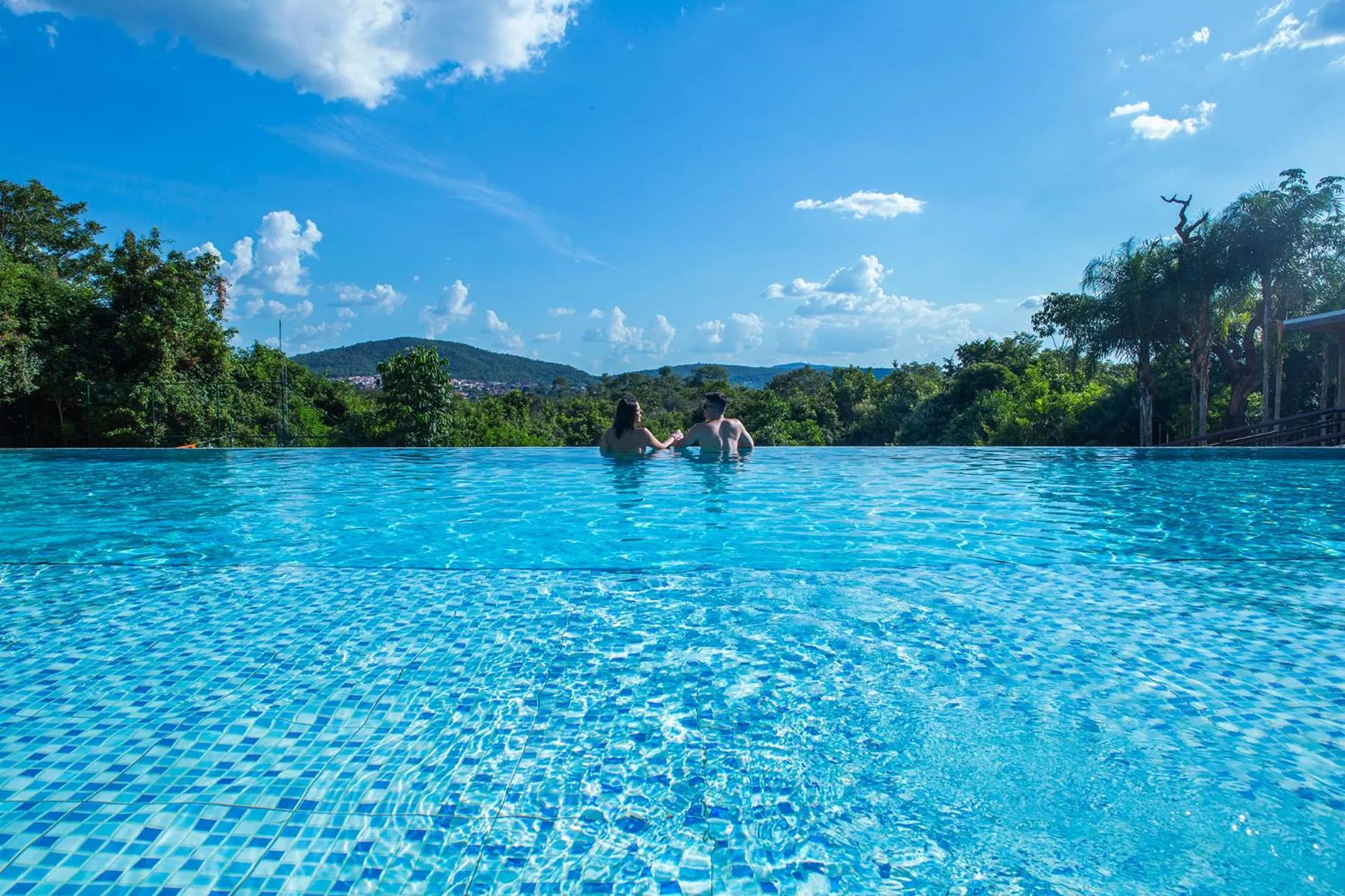 Swimming pool in Pousada Cavaleiro dos Pireneus