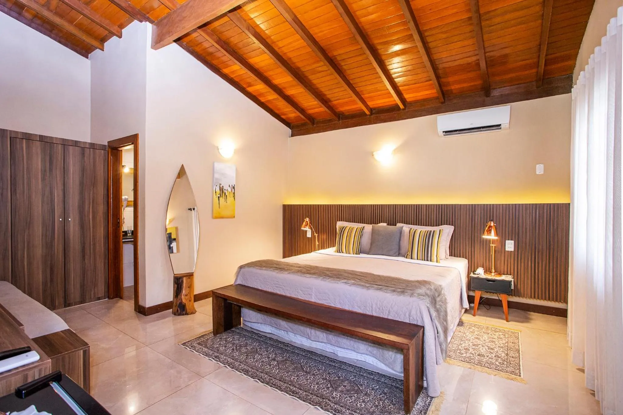 Bed in Pousada Cavaleiro dos Pireneus