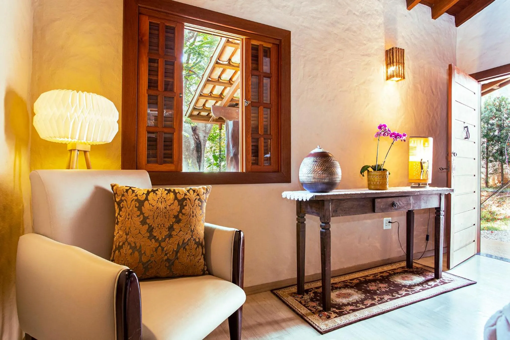 Seating area in Pousada Cavaleiro dos Pireneus