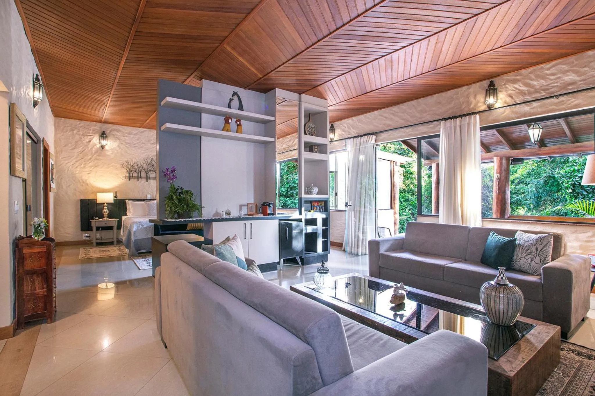 Living room in Pousada Cavaleiro dos Pireneus