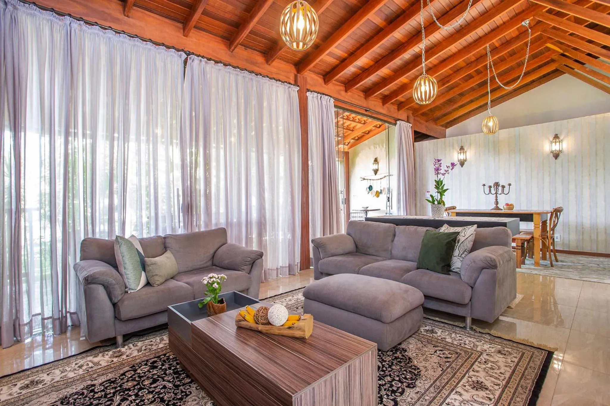 Seating area in Pousada Cavaleiro dos Pireneus