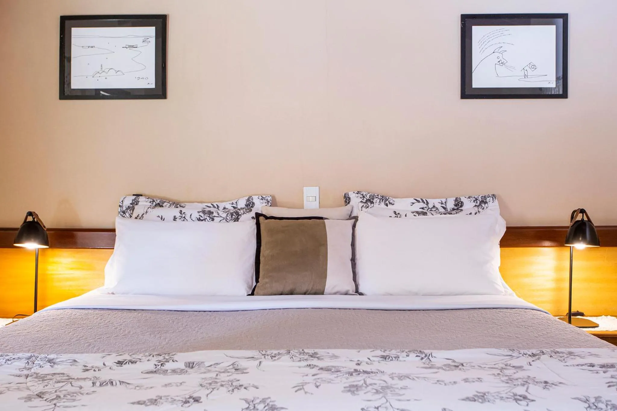Bed in Pousada Cavaleiro dos Pireneus
