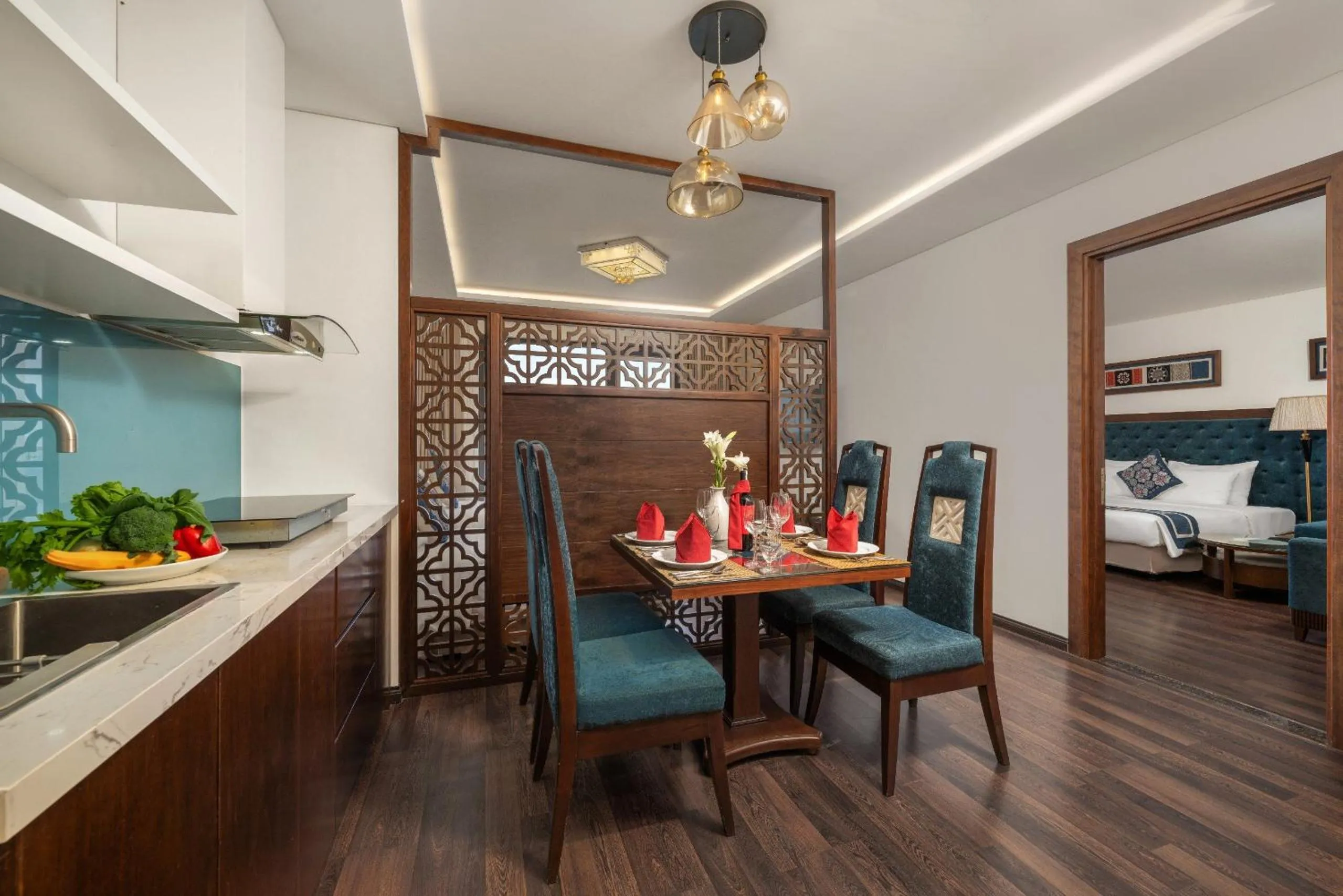 Kitchen or kitchenette in Balcona Hotel Da Nang