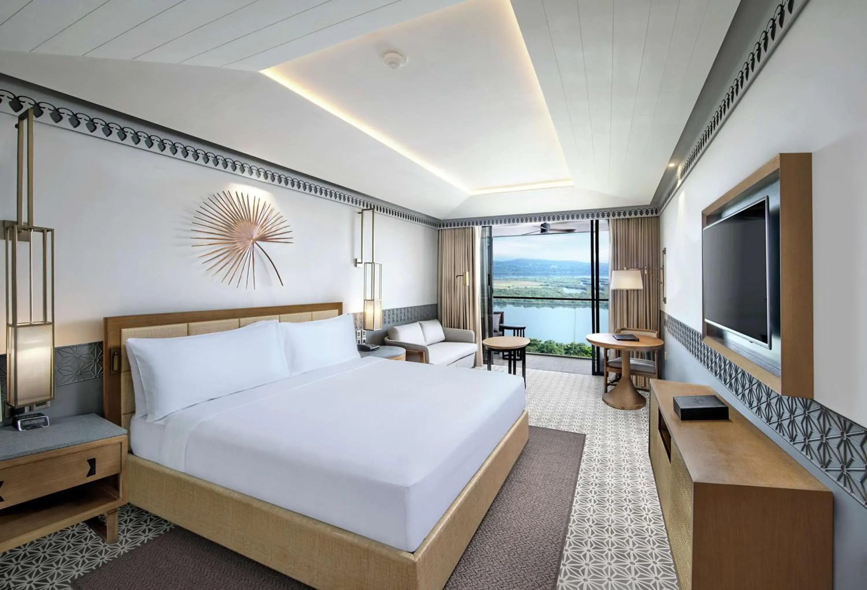 Deluxe King room with River View and Balcony in DoubleTree by Hilton Goa - Panaji Deluxe King room with River View and Balcony in DoubleTree by Hilton Goa - Panaji