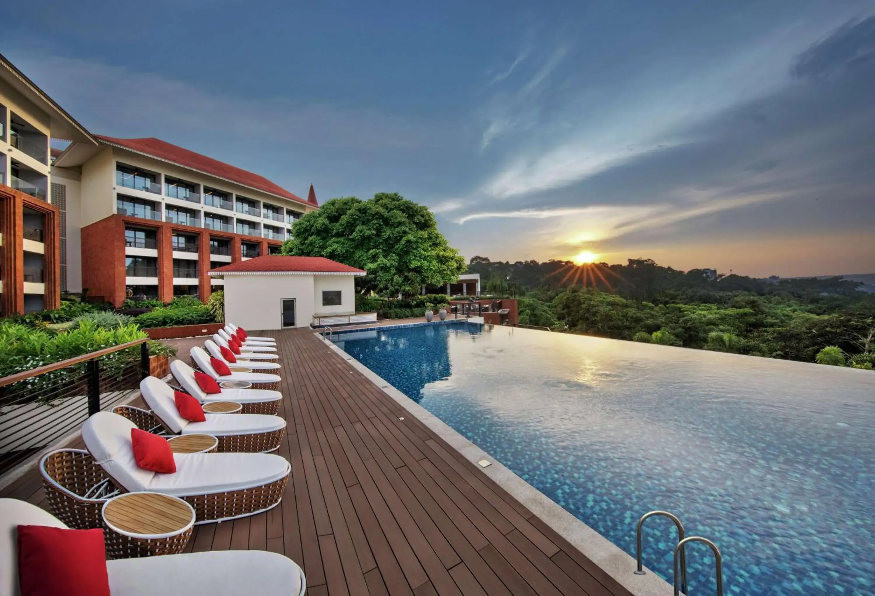 Pool view in DoubleTree by Hilton Goa - Panaji Pool view in DoubleTree by Hilton Goa - Panaji