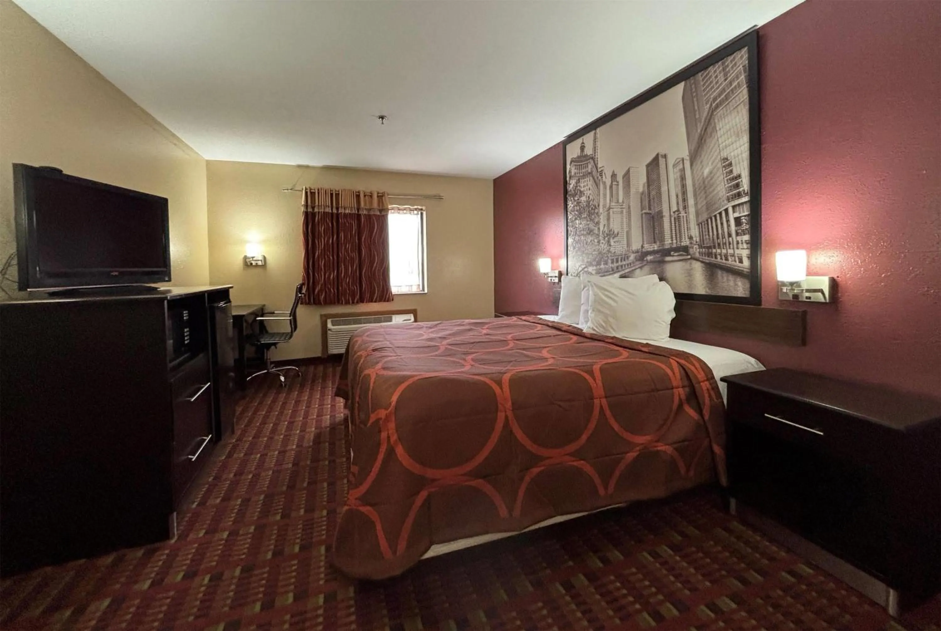 Photo of the whole room, Bed in Super 8 by Wyndham Paris IL