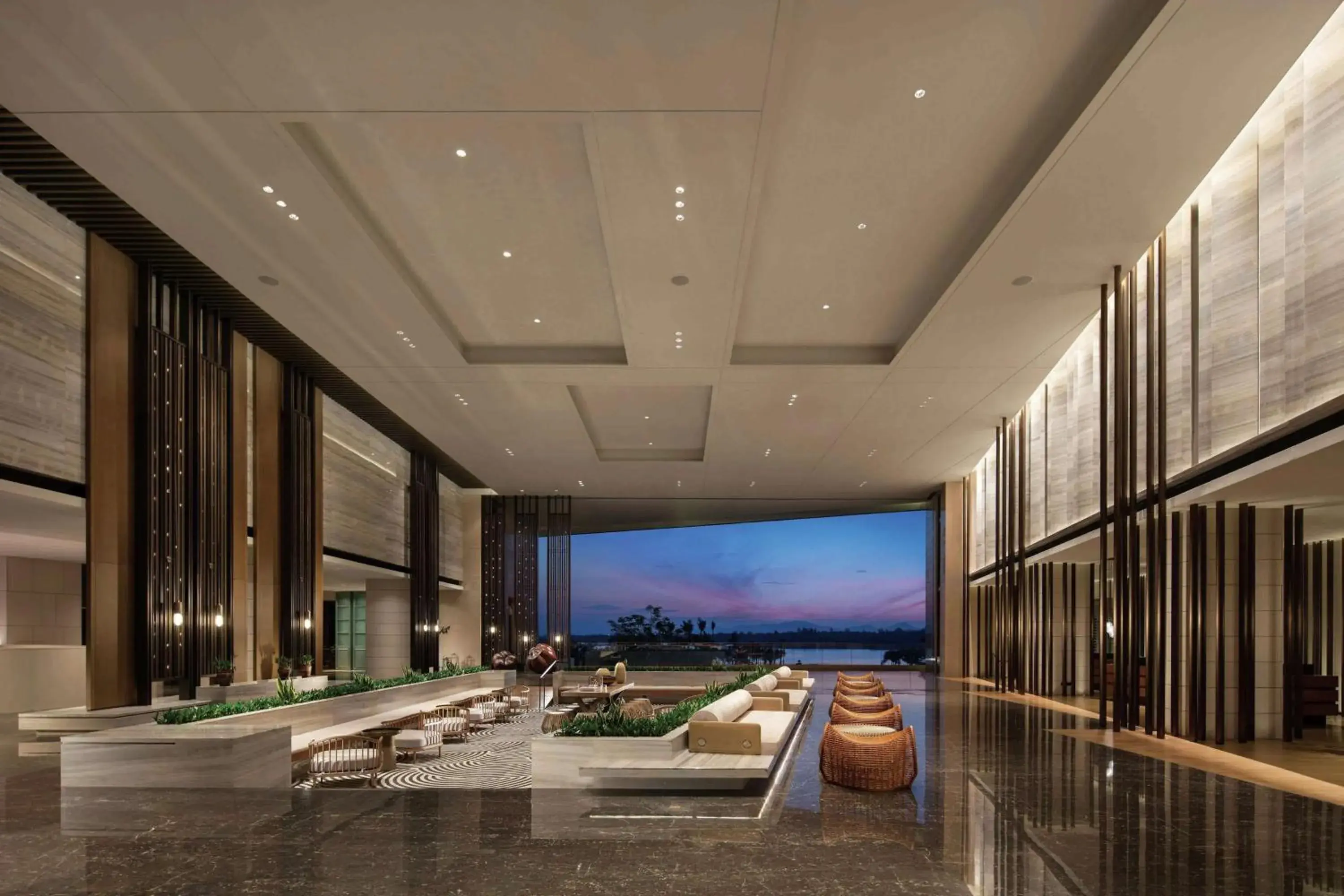 Lobby or reception in Doubletree Resort By Hilton Hainan - Xinglong Lakeside Lobby or reception in Doubletree Resort By Hilton Hainan - Xinglong Lakeside