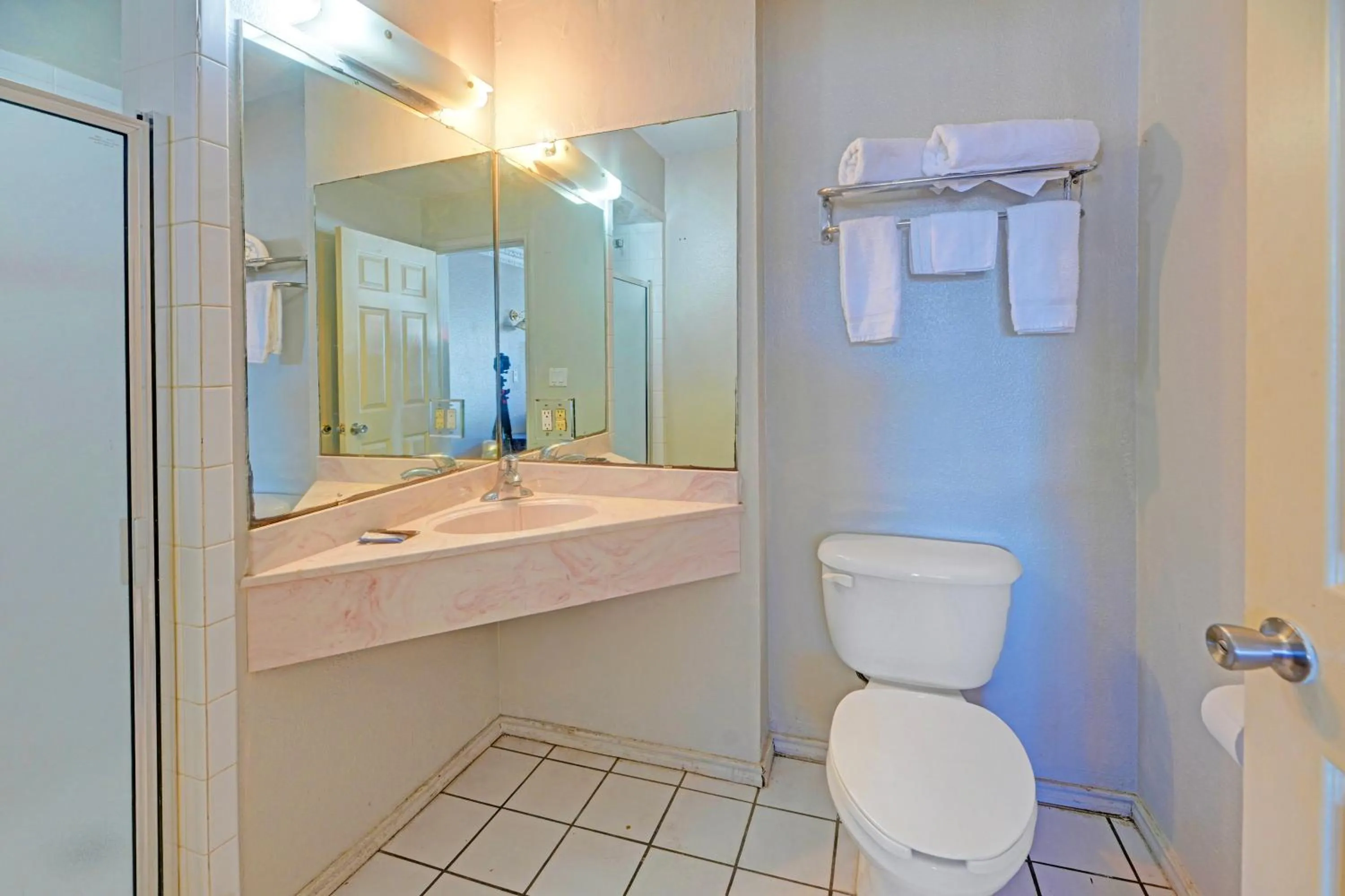 Bathroom in Travelers inn by OYO Wichita Falls