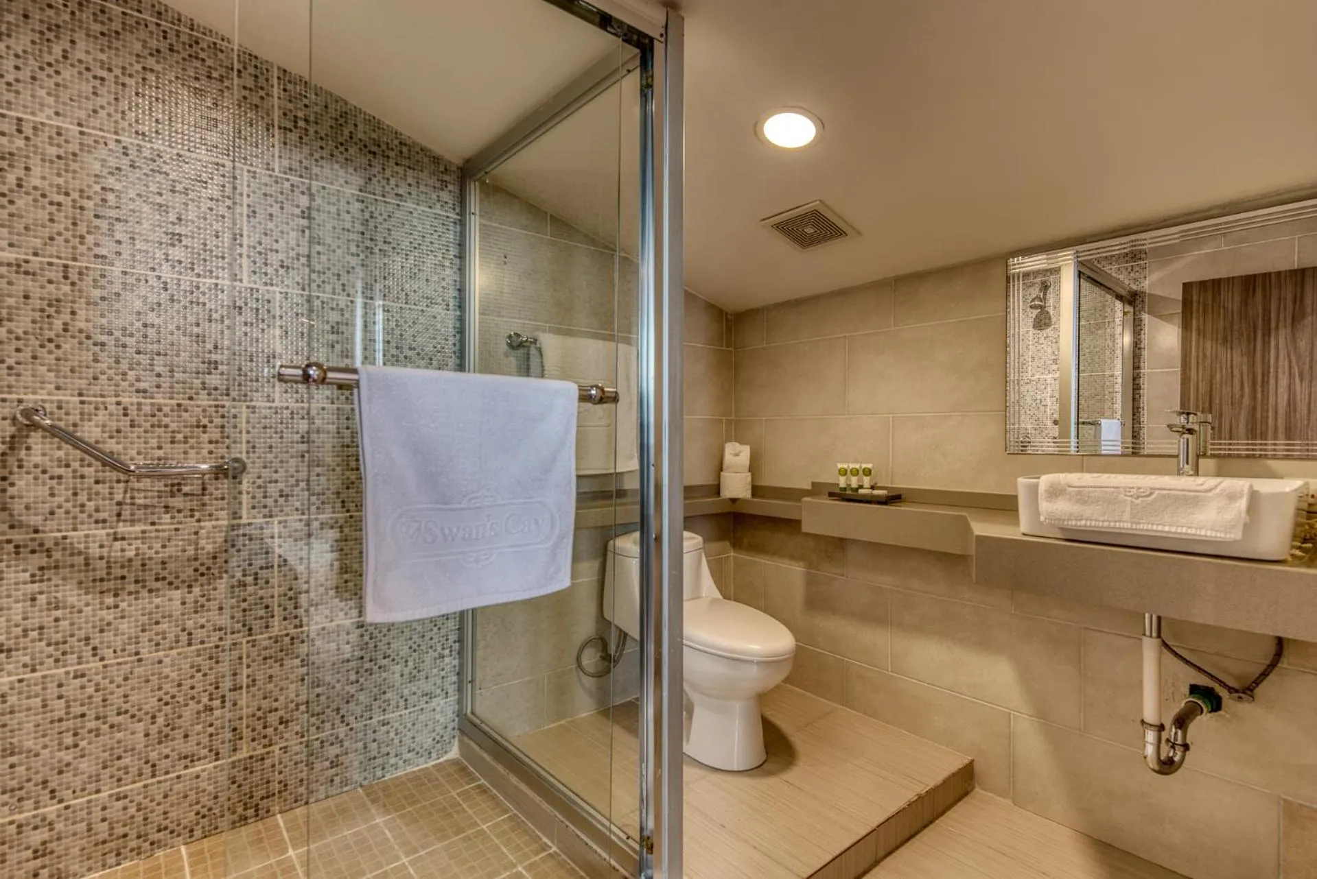 Toilet in Swans Cay Hotel