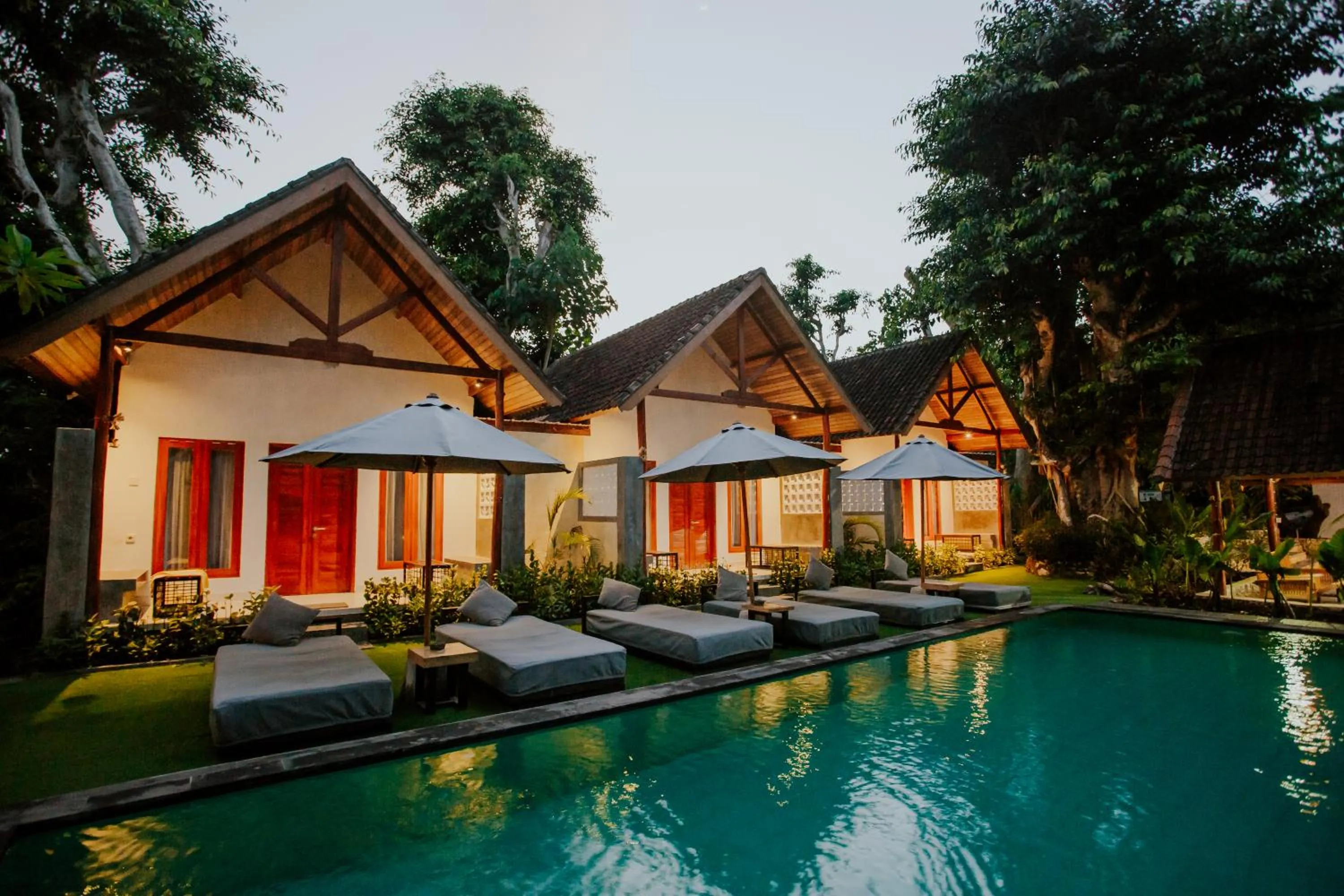 Pool view in Nuansa Penida Hostel