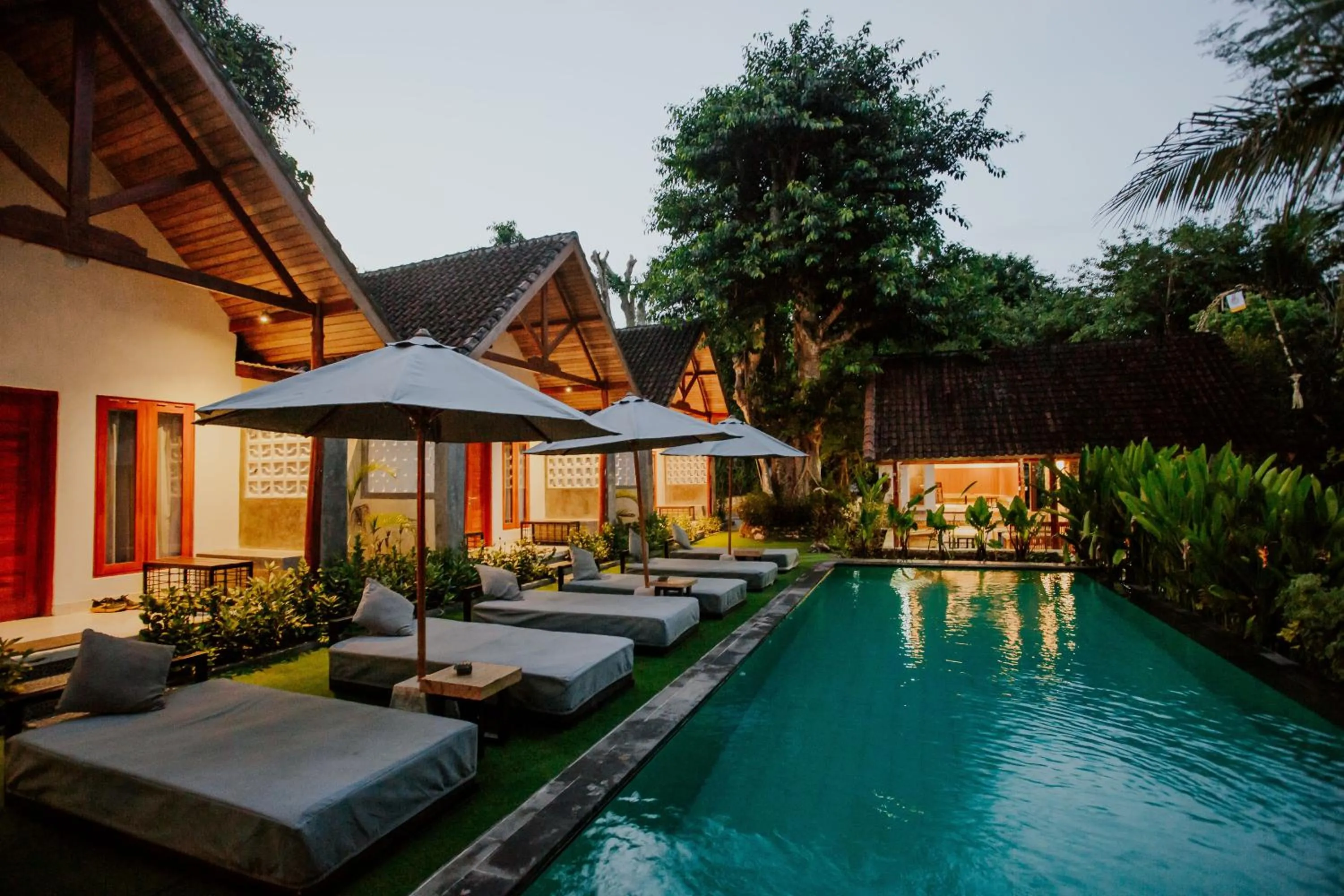 Pool view in Nuansa Penida Hostel