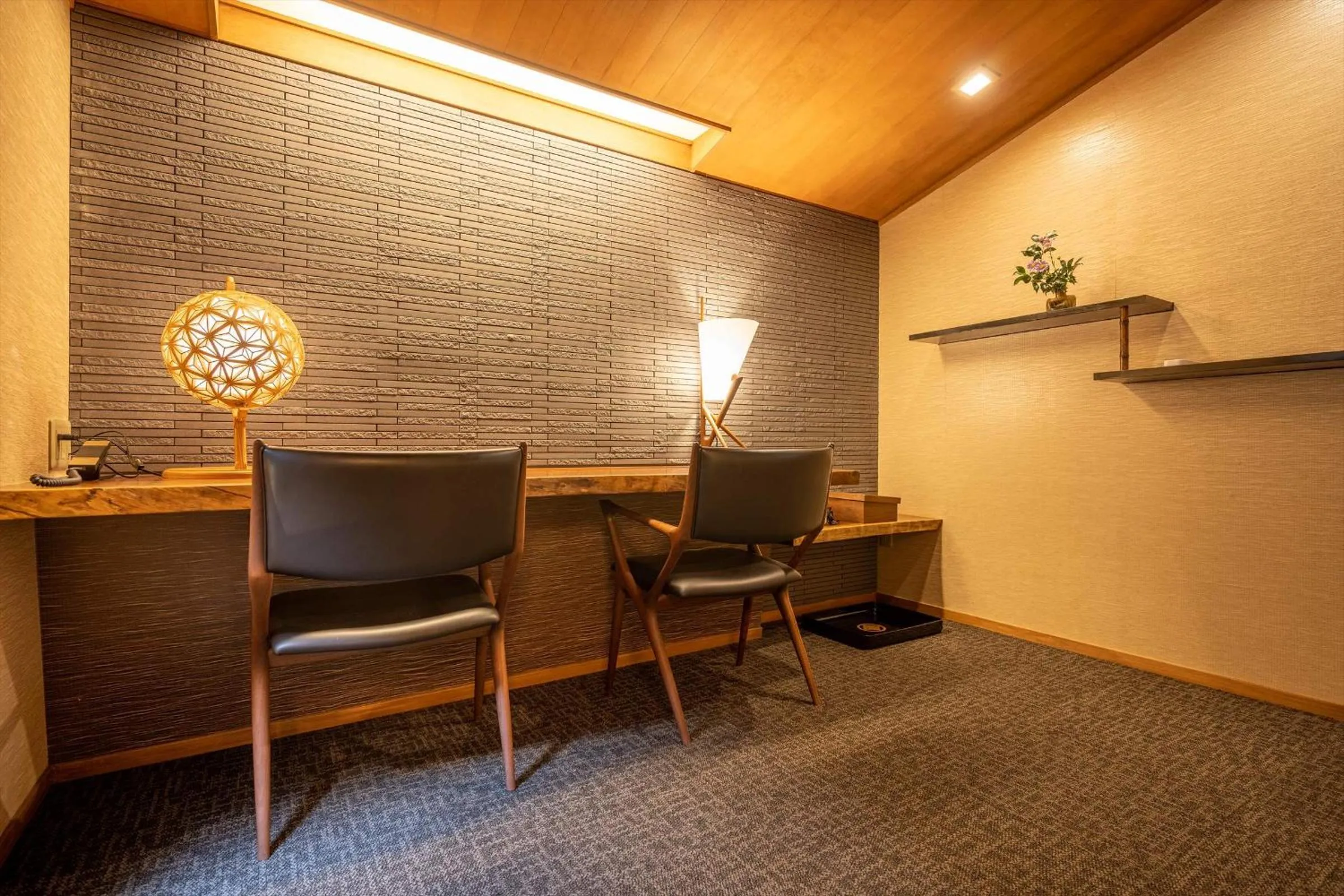 Seating area in Jinya Ryokan