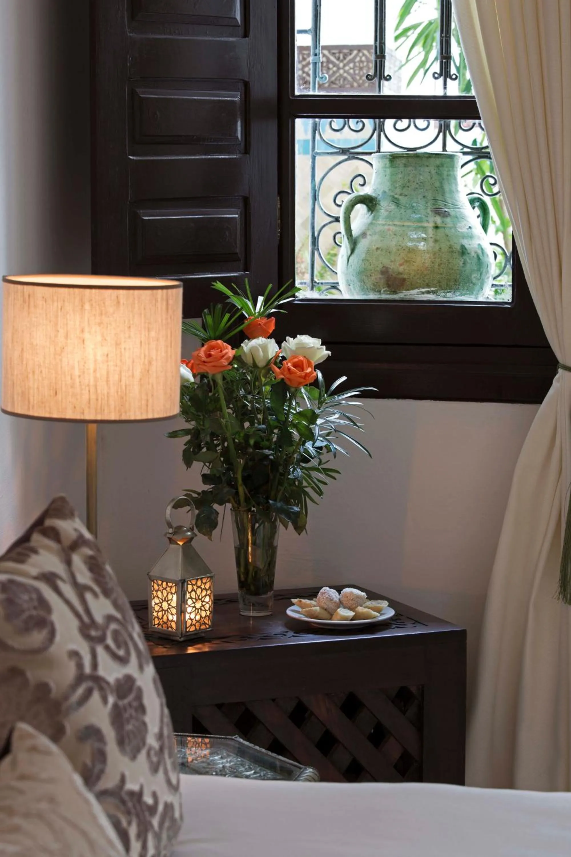 Decorative detail, Bed in Riad Dar Alfarah