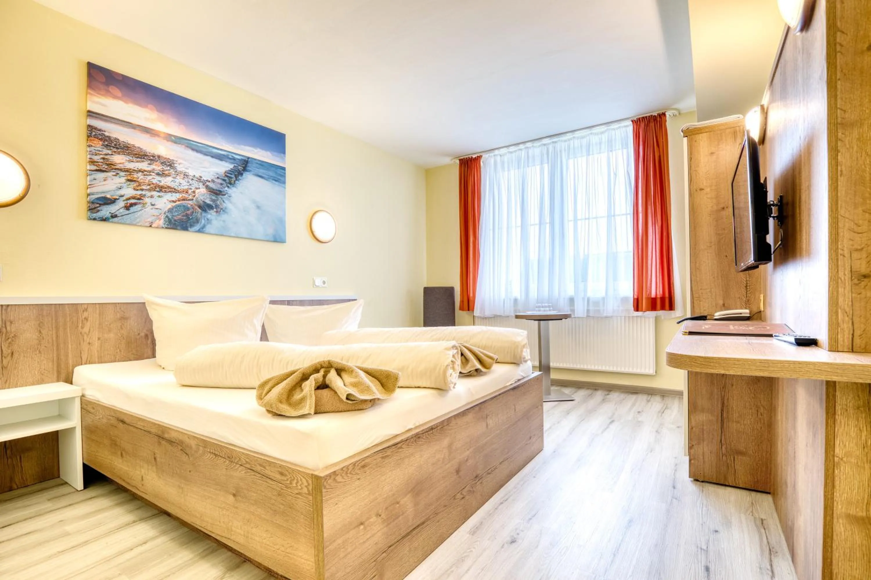 Bed in Hotel Kiebitz an der Ostsee