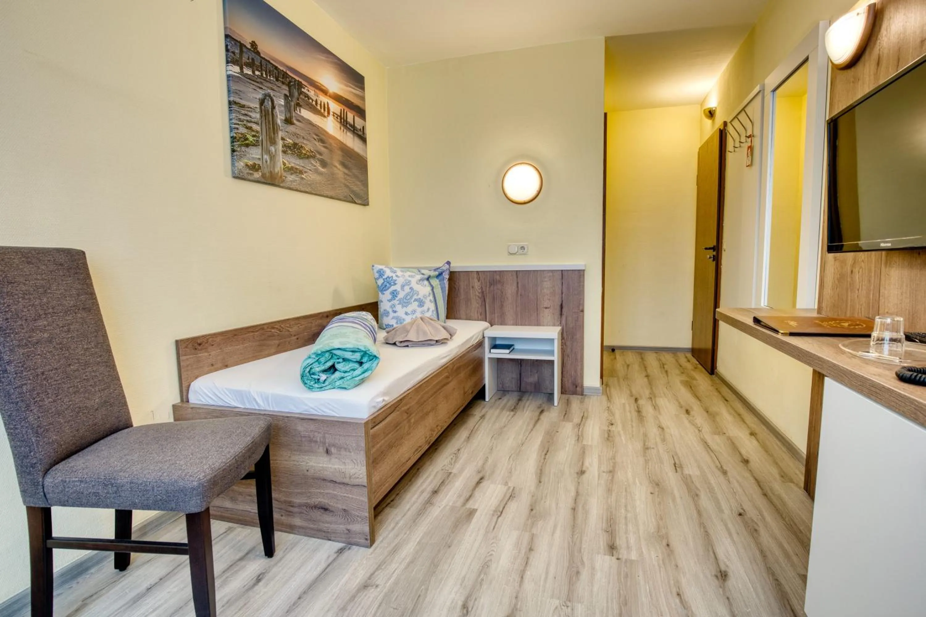 Bed in Hotel Kiebitz an der Ostsee