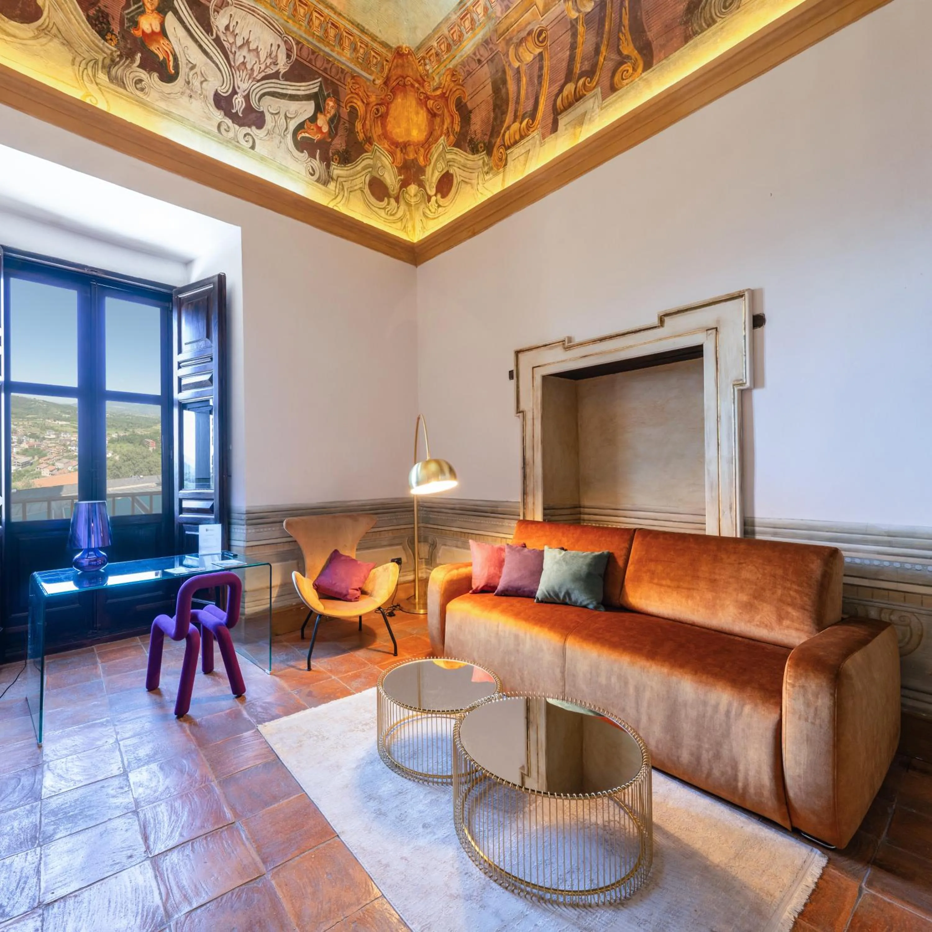 Seating area in Castello di Limatola