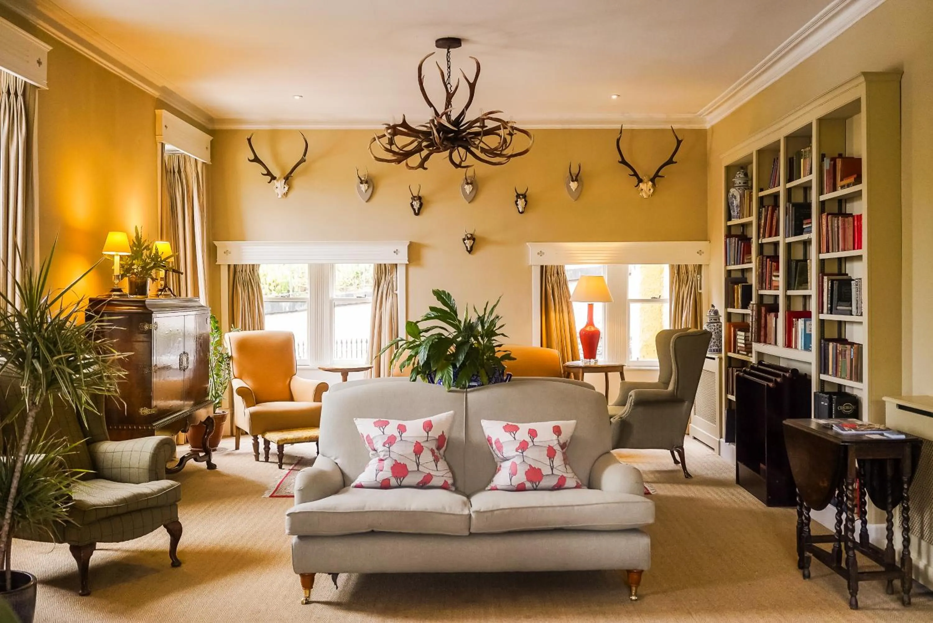 Library in Craigellachie Hotel of Speyside