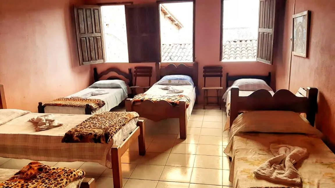 Bed in Pousada Labarca