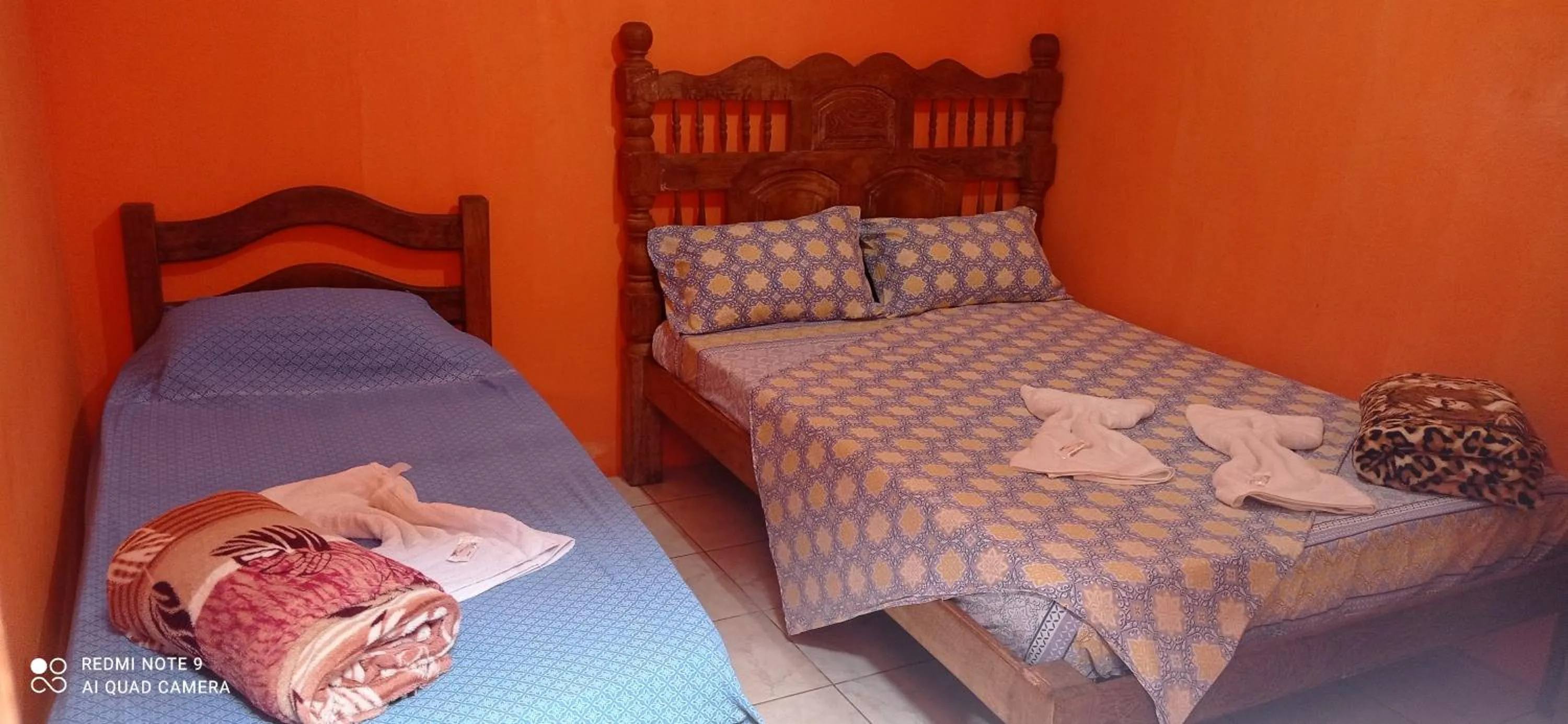Bed in Pousada Labarca