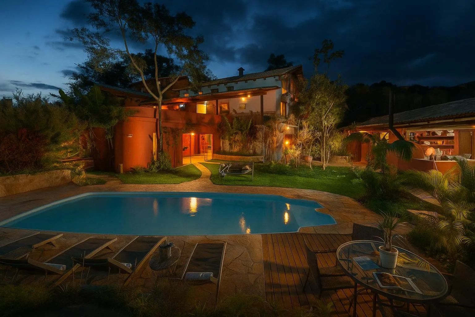 Swimming pool in Pousada Maya