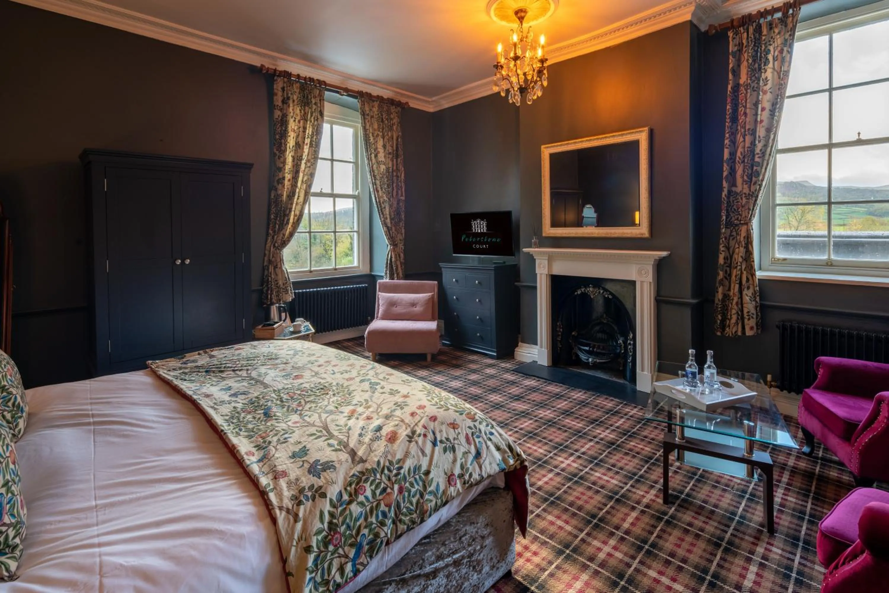 Bed in Peterstone Court Country House Restaurant & Spa