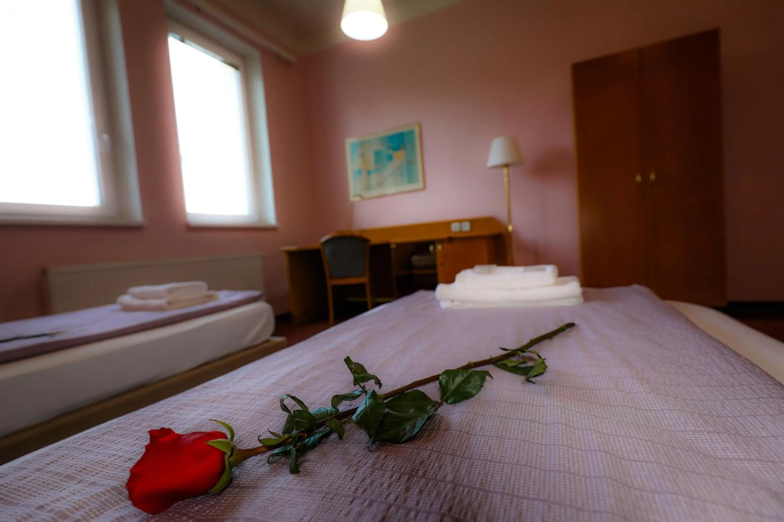 wardrobe, Bed in Wellness Penzion Kroměříž - Zlobice